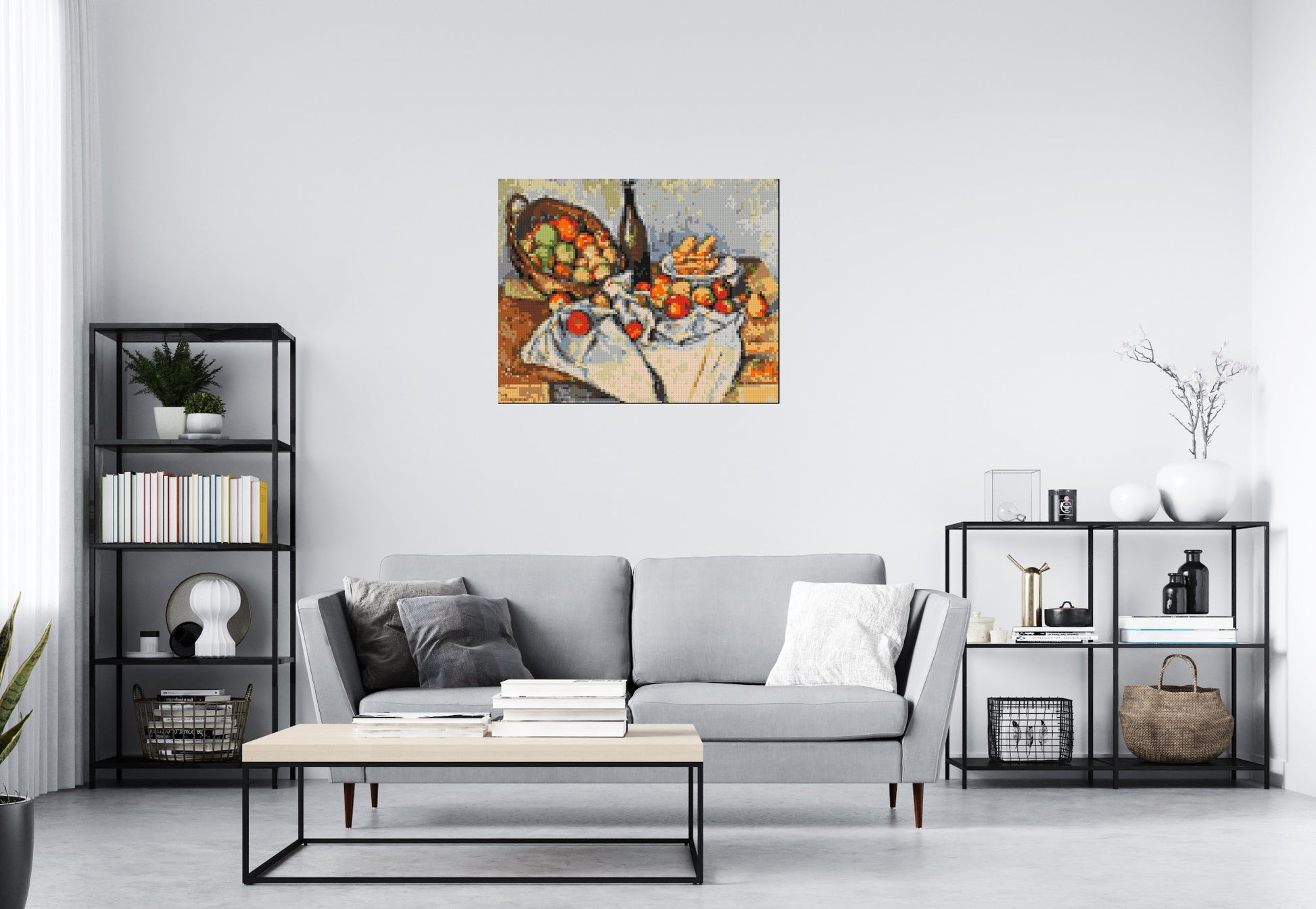 Basket of Apples by Paul Cézanne - Brick Art Mosaic Kit 5x4 scene
