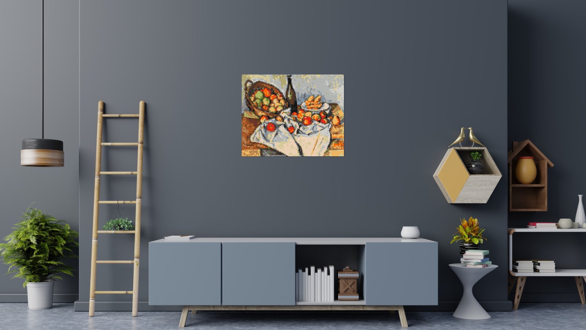 Basket of Apples by Paul Cézanne - Brick Art Mosaic Kit 5x4 scene