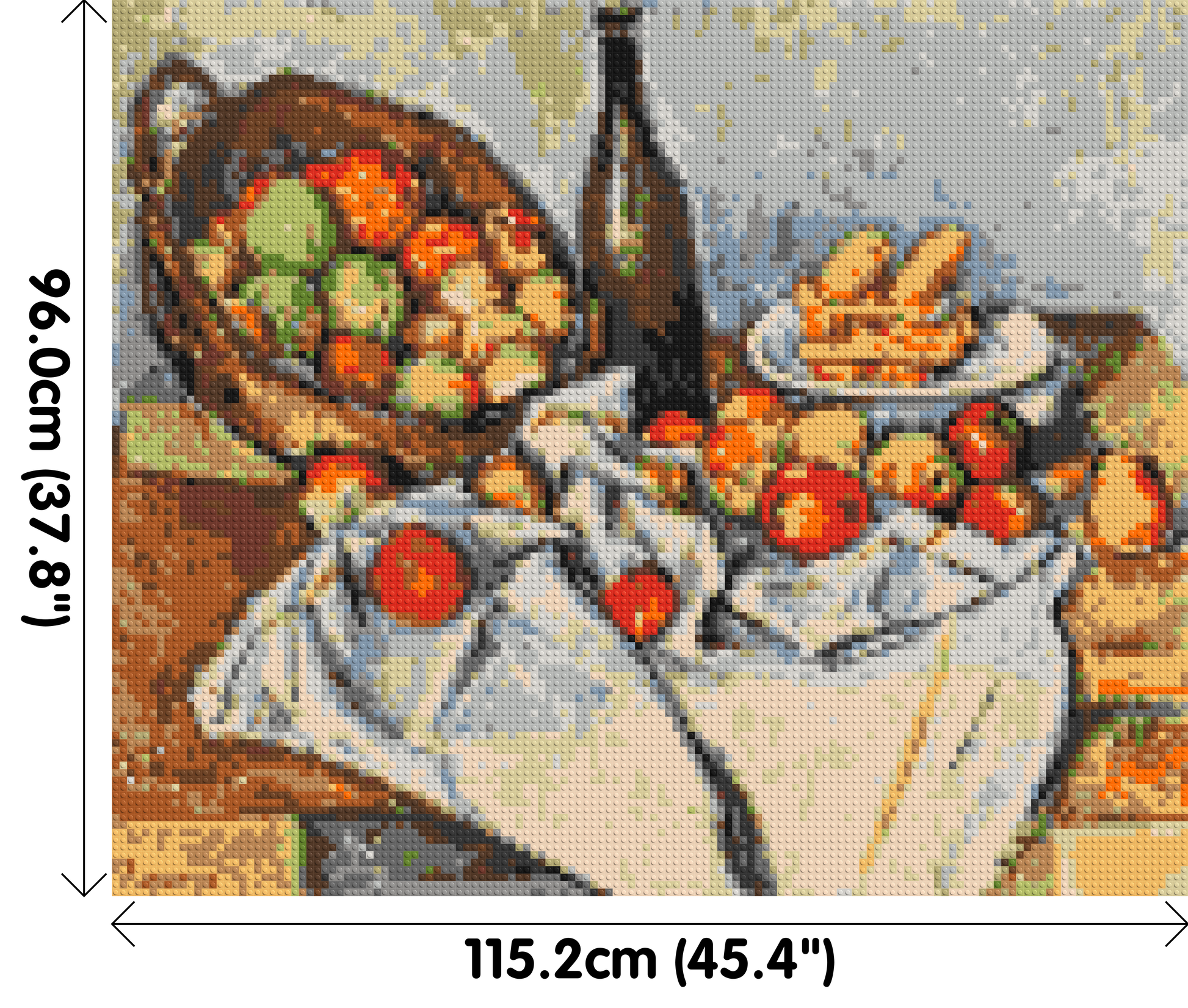 Basket of Apples by Paul Cézanne - Brick Art Mosaic Kit 6x5 dimensions