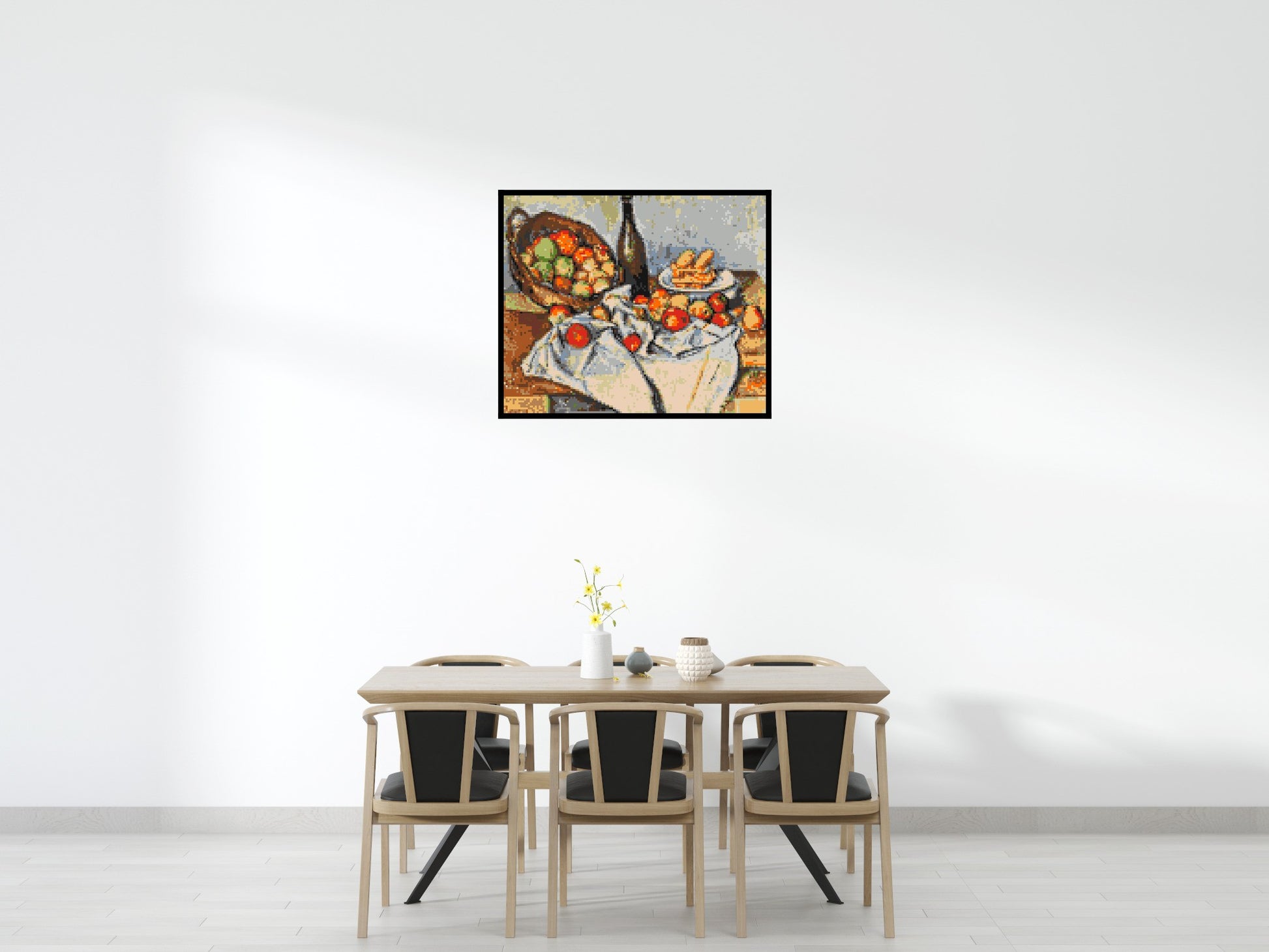 Basket of Apples by Paul Cézanne - Brick Art Mosaic Kit 6x5 scene with frame