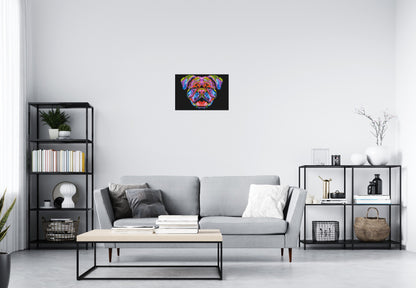 British Bulldog Colourful Pop Art - Brick Art Mosaic Kit 3x2 large