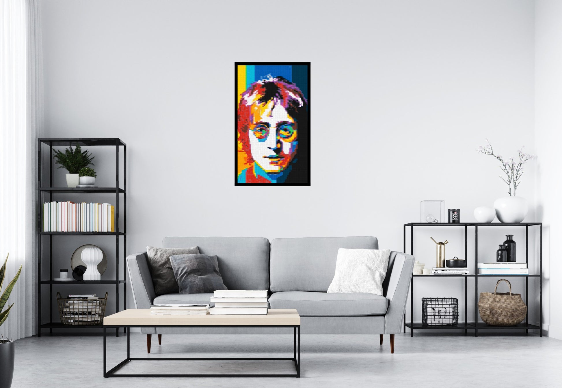 John Lennon - Brick Art Mosaic Kit 3x5 scene with frame
