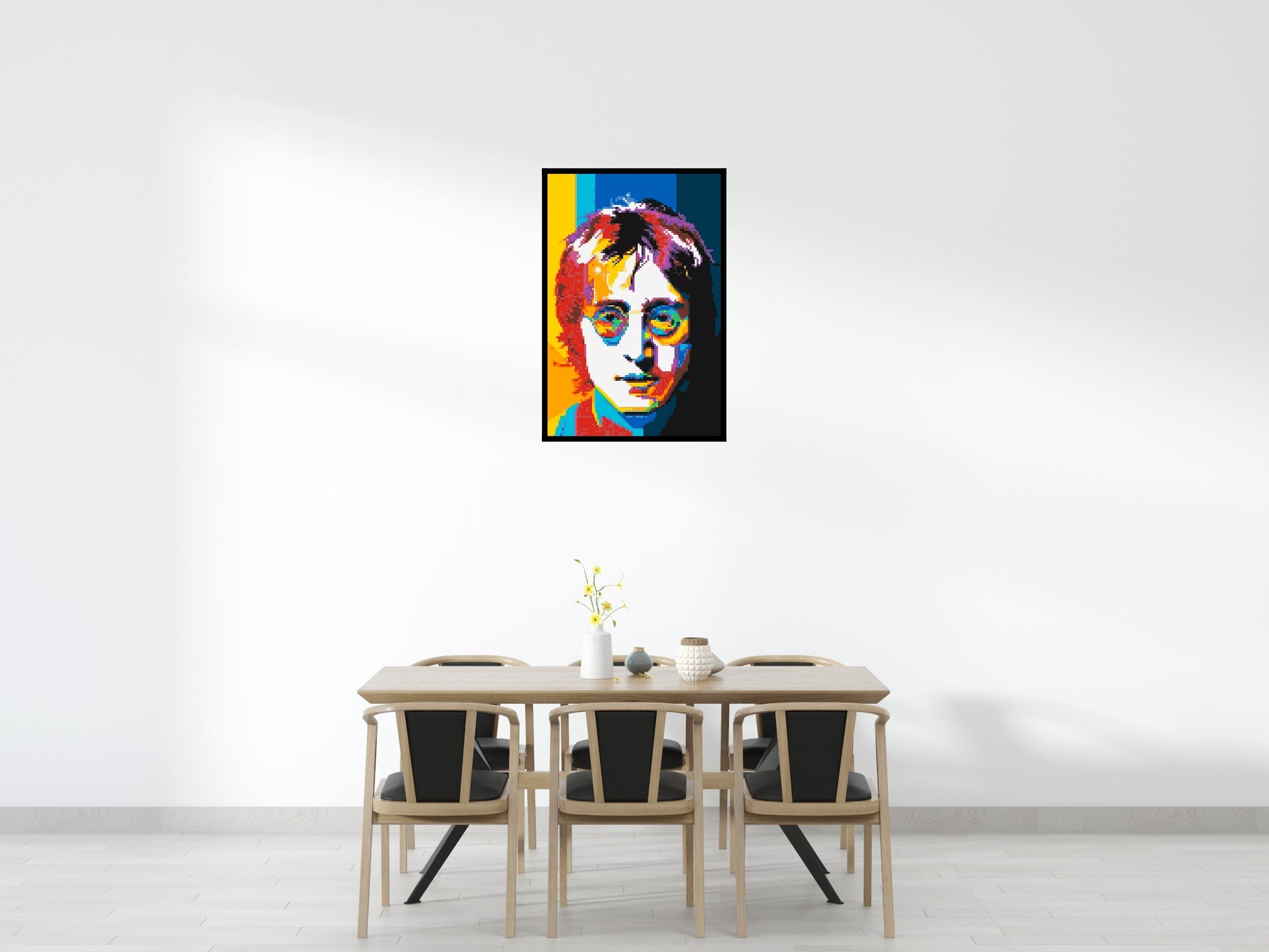 John Lennon - Brick Art Mosaic Kit 4x6 scene with frame