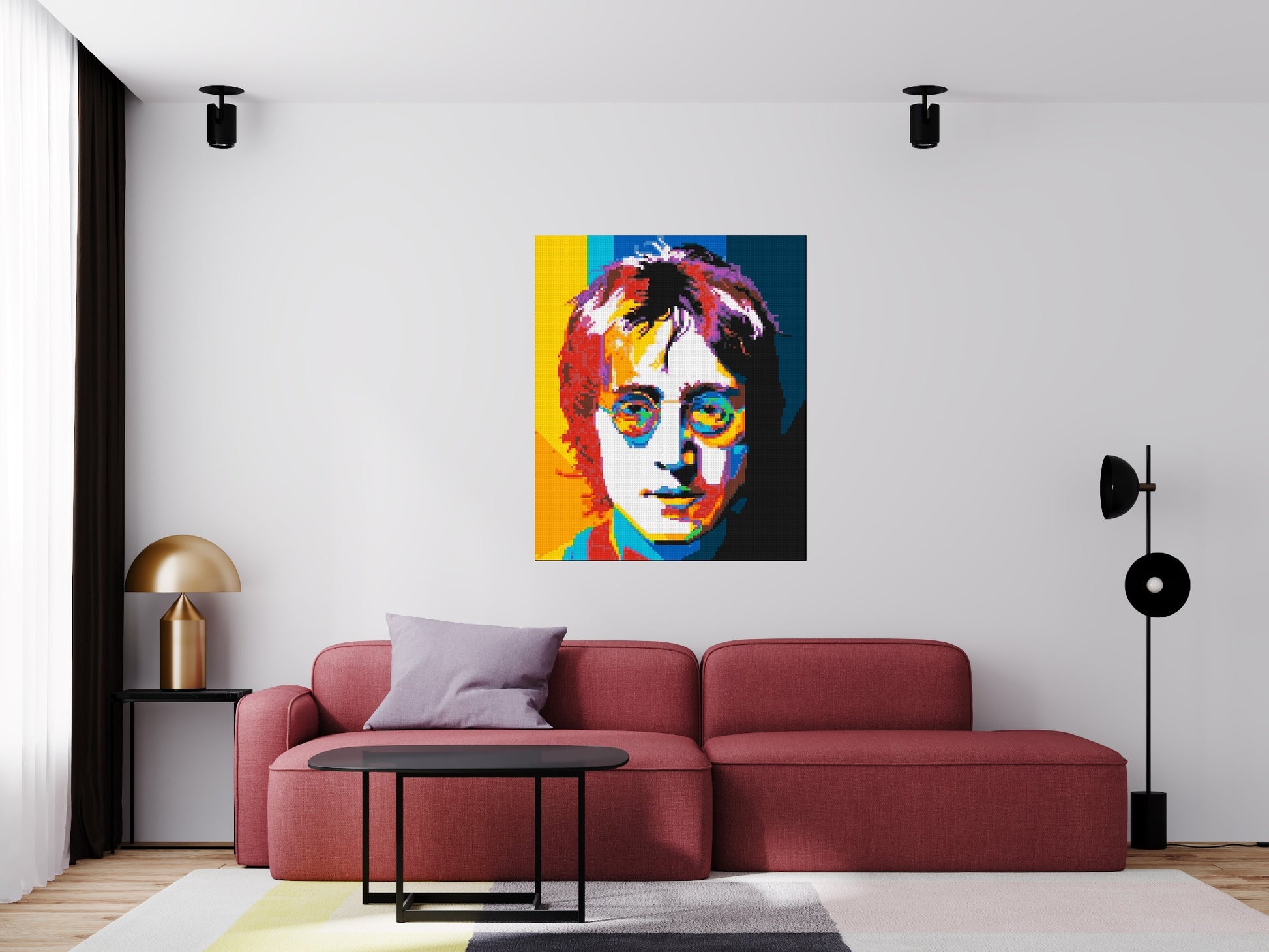 John Lennon - Brick Art Mosaic Kit 5x6 scene