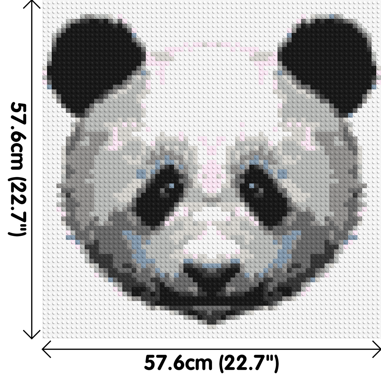 Panda - Brick Art Mosaic Kit 3x3 large