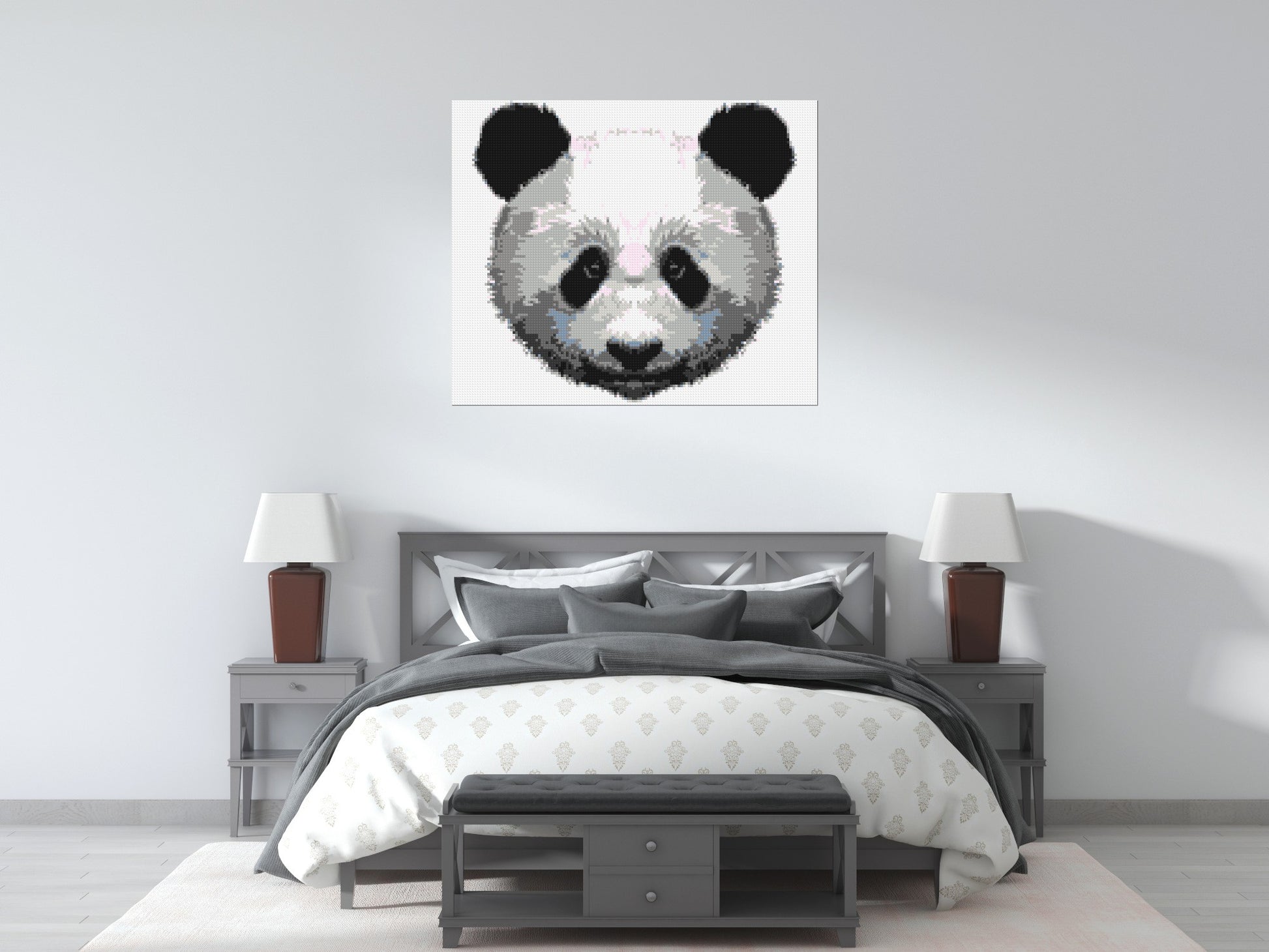 Panda - Brick Art Mosaic Kit 6x5 scene