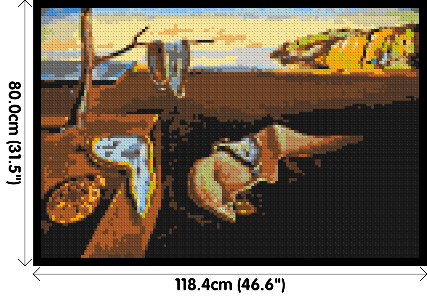 The Persistence of Memory by Salvador Dali - Brick Art Mosaic Kit 6x4 large