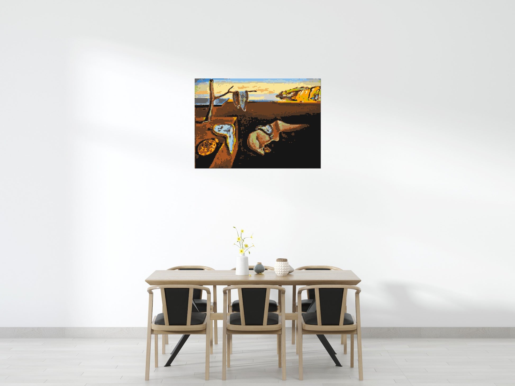 The Persistence of Memory by Salvador Dali - Brick Art Mosaic Kit 7x5 scene