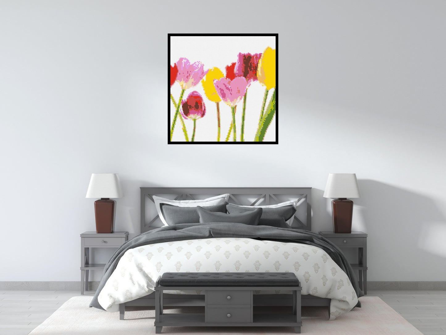 Colourful Tulips - Brick Art Mosaic Kit 5x5 large