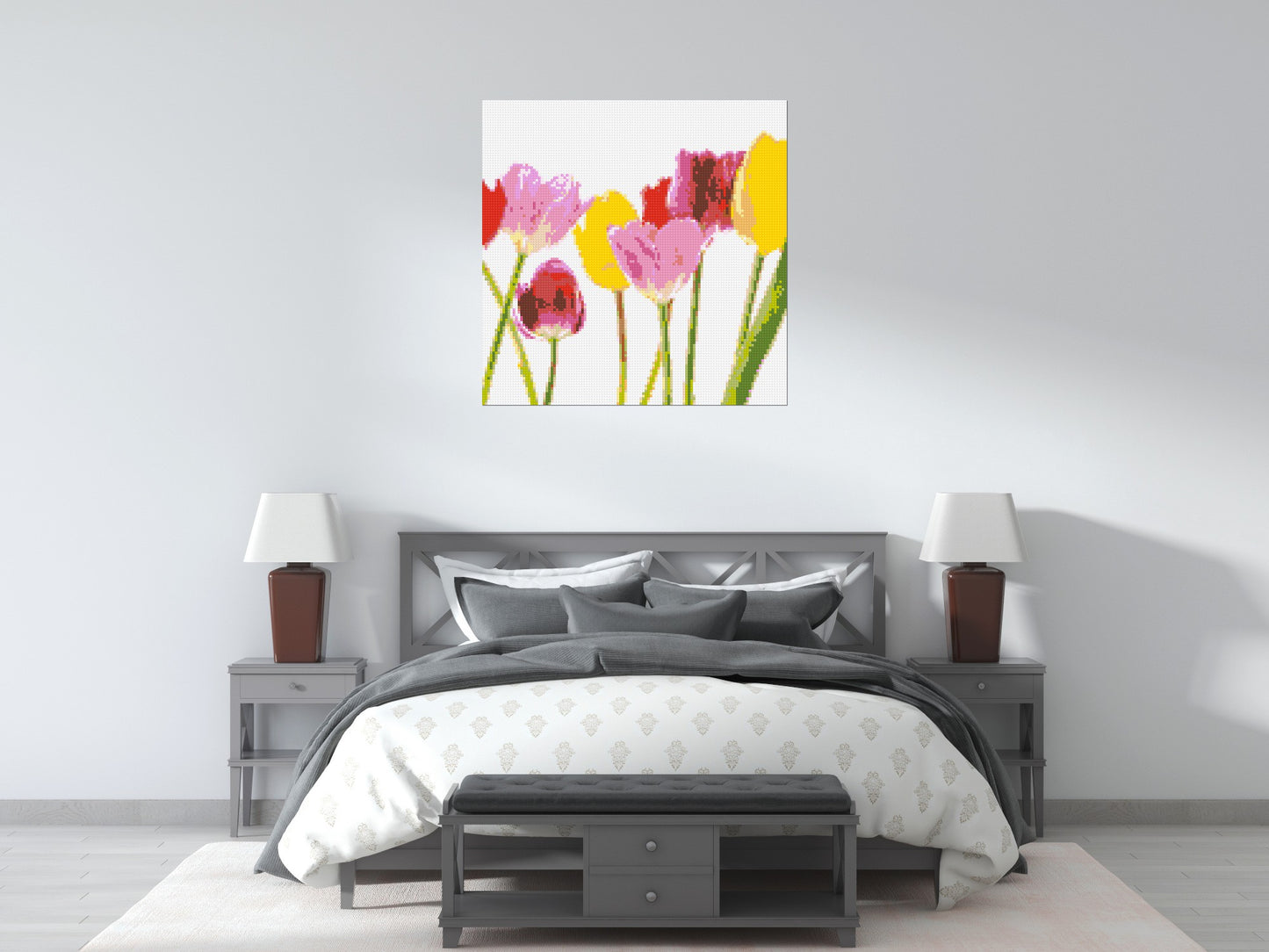 Colourful Tulips - Brick Art Mosaic Kit 5x5 large
