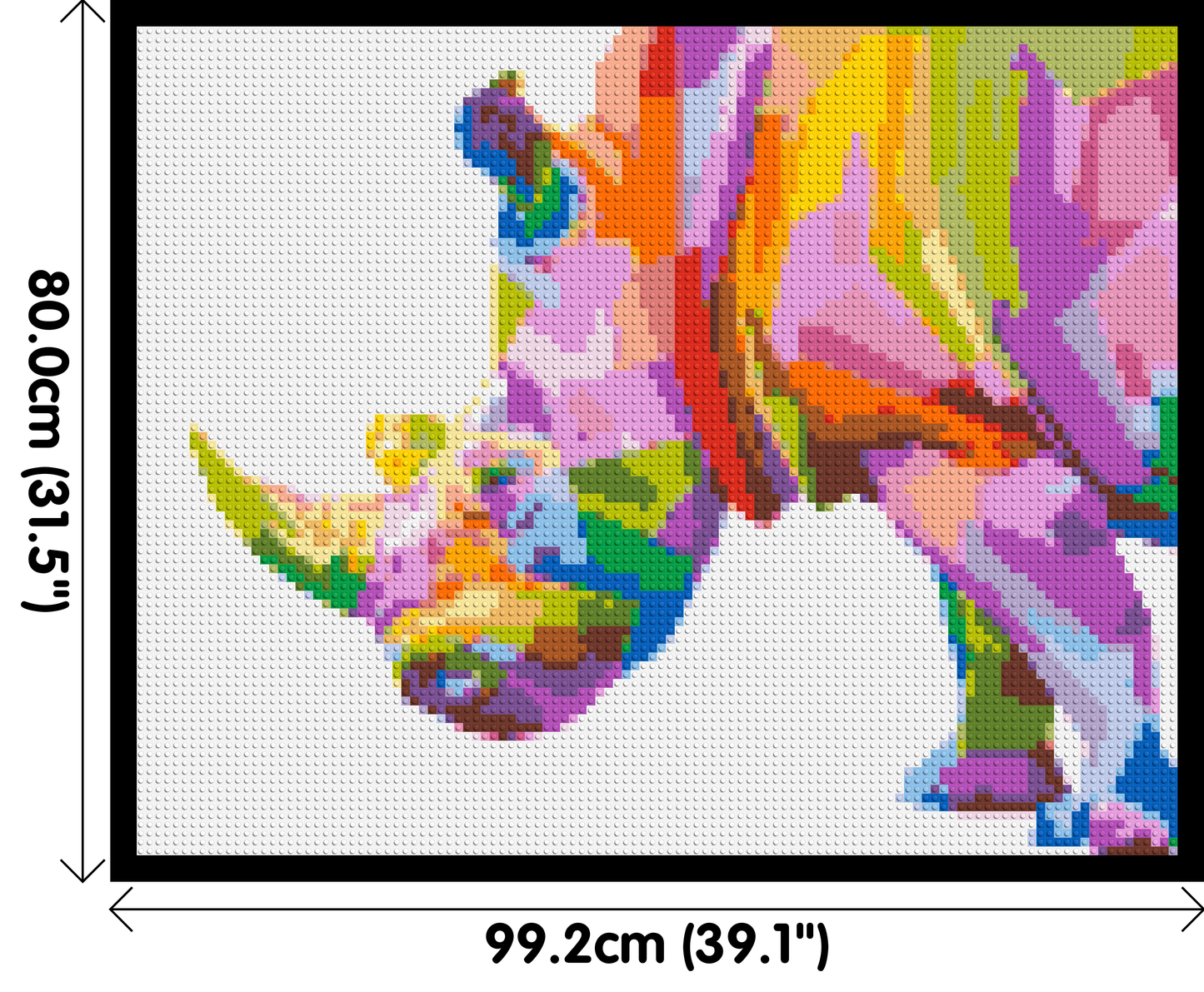 Rhinoceros Colourful Pop Art  - Brick Art Mosaic Kit 5x4 large