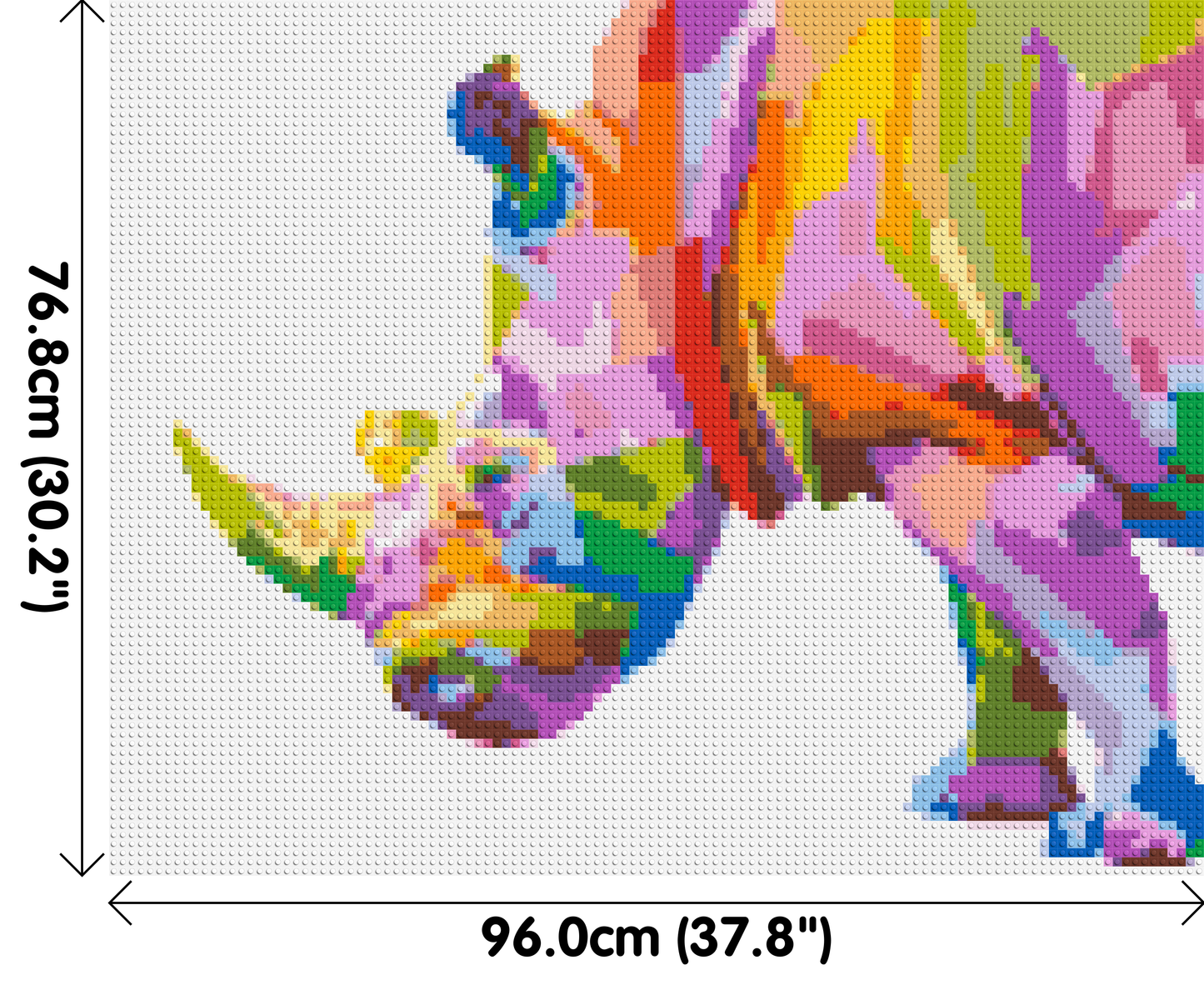 Rhinoceros Colourful Pop Art  - Brick Art Mosaic Kit 5x4 large