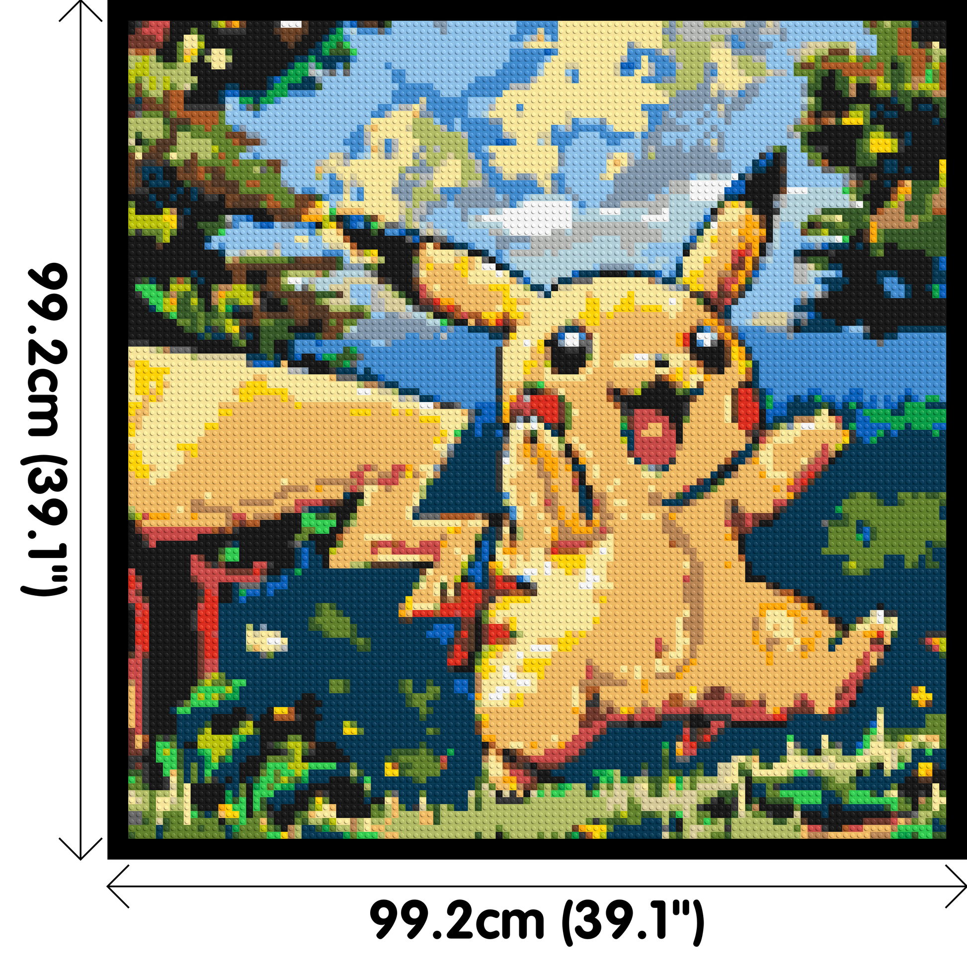 Pikachu - Brick Art Mosaic Kit 5x5 dimensions with frame