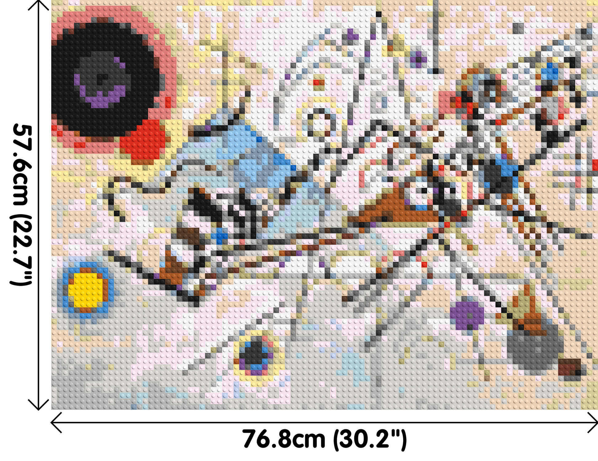 Composition VIII by Wassily Kandinsky - Brick Art Mosaic Kit 4x3 dimensions