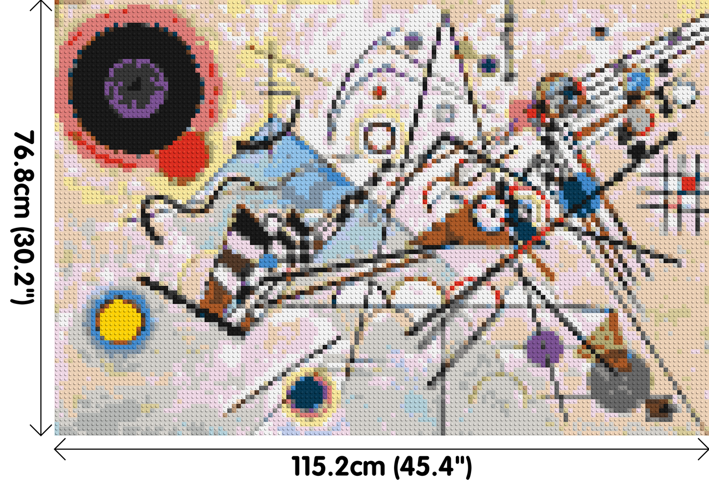 Composition VIII by Wassily Kandinsky - Brick Art Mosaic Kit 6x4 large