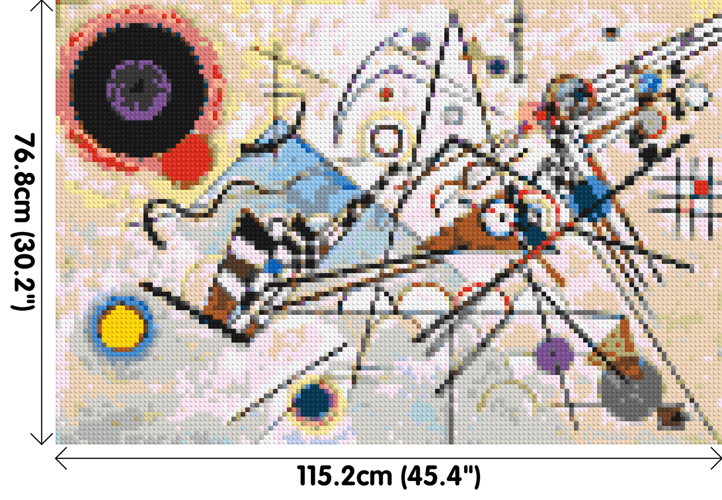 Composition VIII by Wassily Kandinsky - Brick Art Mosaic Kit 6x4 large