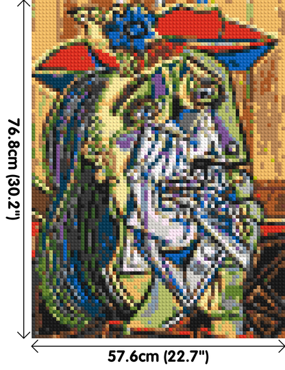 Weeping Woman by Pablo Picasso - Brick Art Mosaic Kit 3x4 large