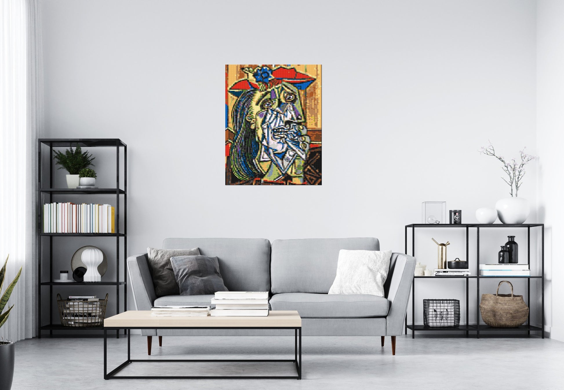 Weeping Woman by Pablo Picasso - Brick Art Mosaic Kit 4x5 scene