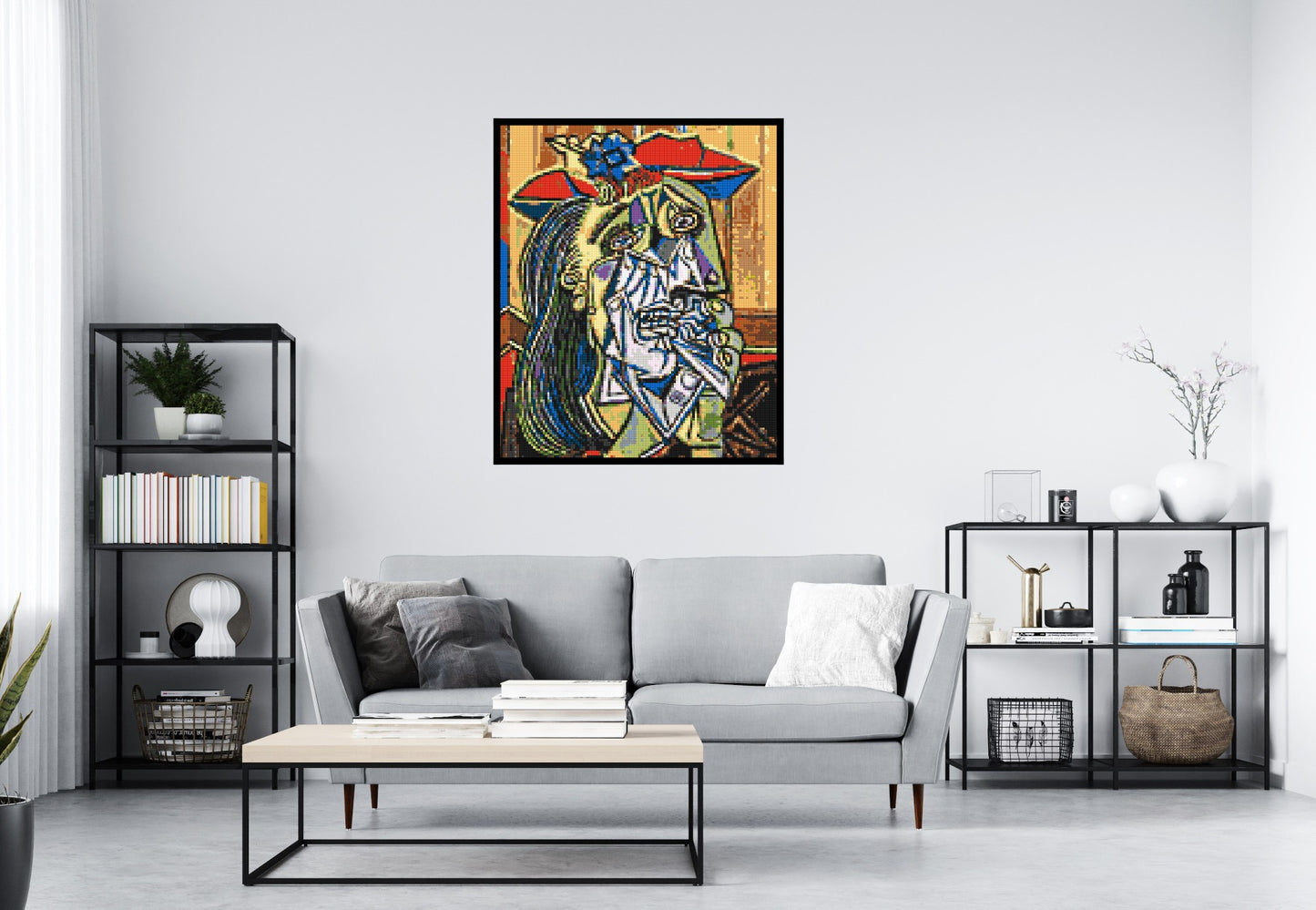 Weeping Woman by Pablo Picasso - Brick Art Mosaic Kit 5x6 large