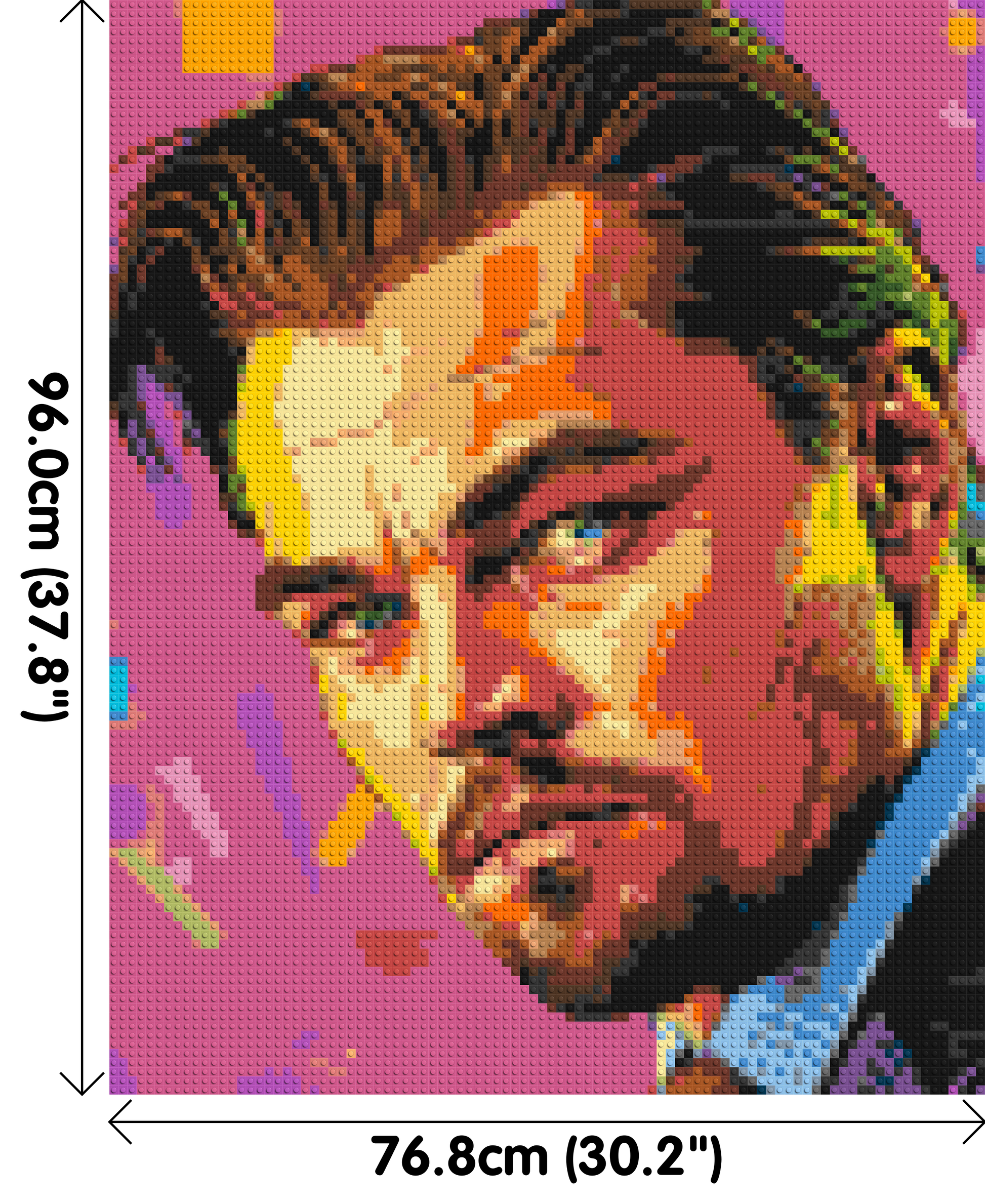 Leonardo Di Caprio - Brick Art Mosaic Kit 4x5 dimensions