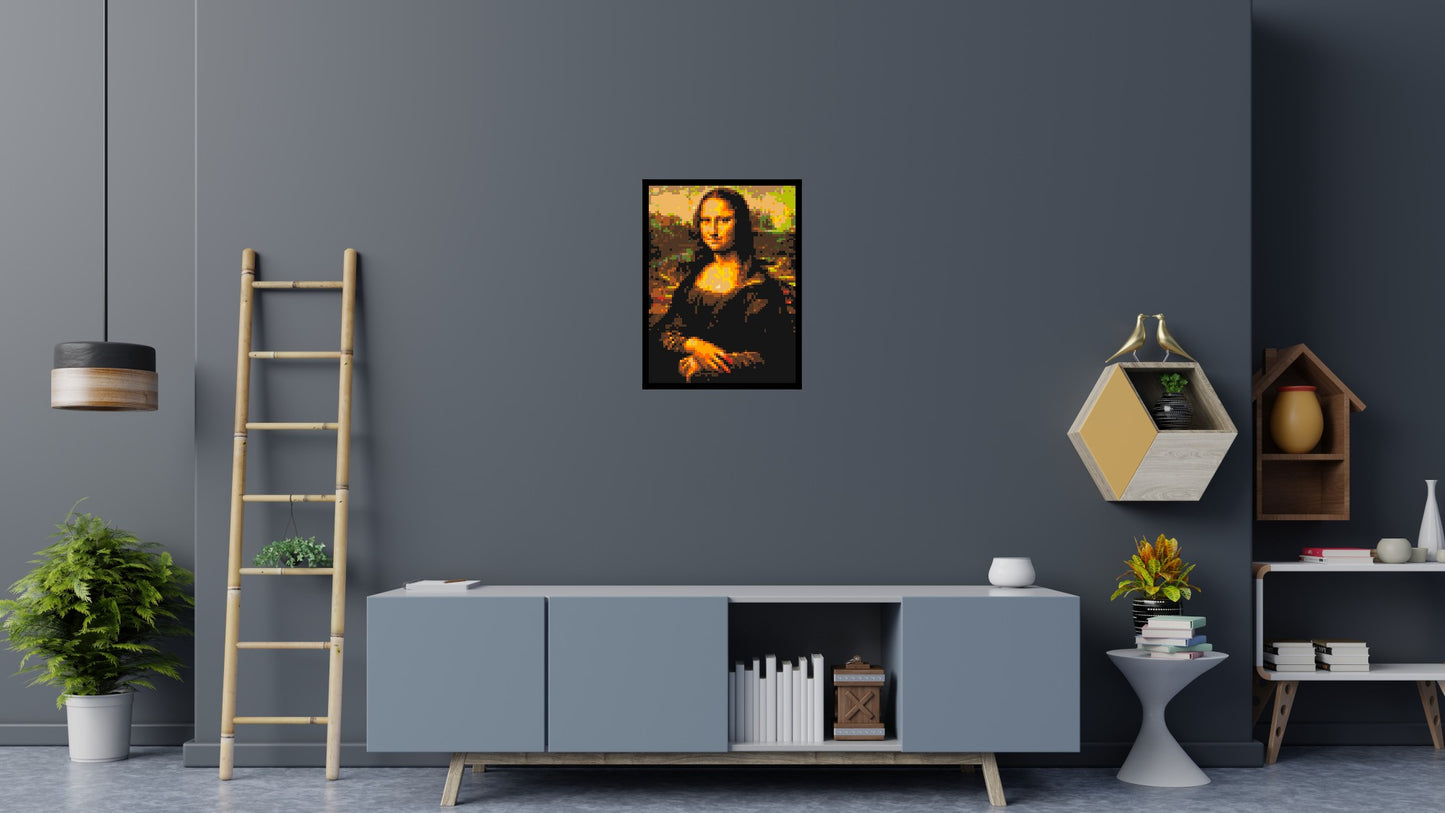 The Mona Lisa by Leonardo Da Vinci - Brick Art Mosaic Kit 3x4 large