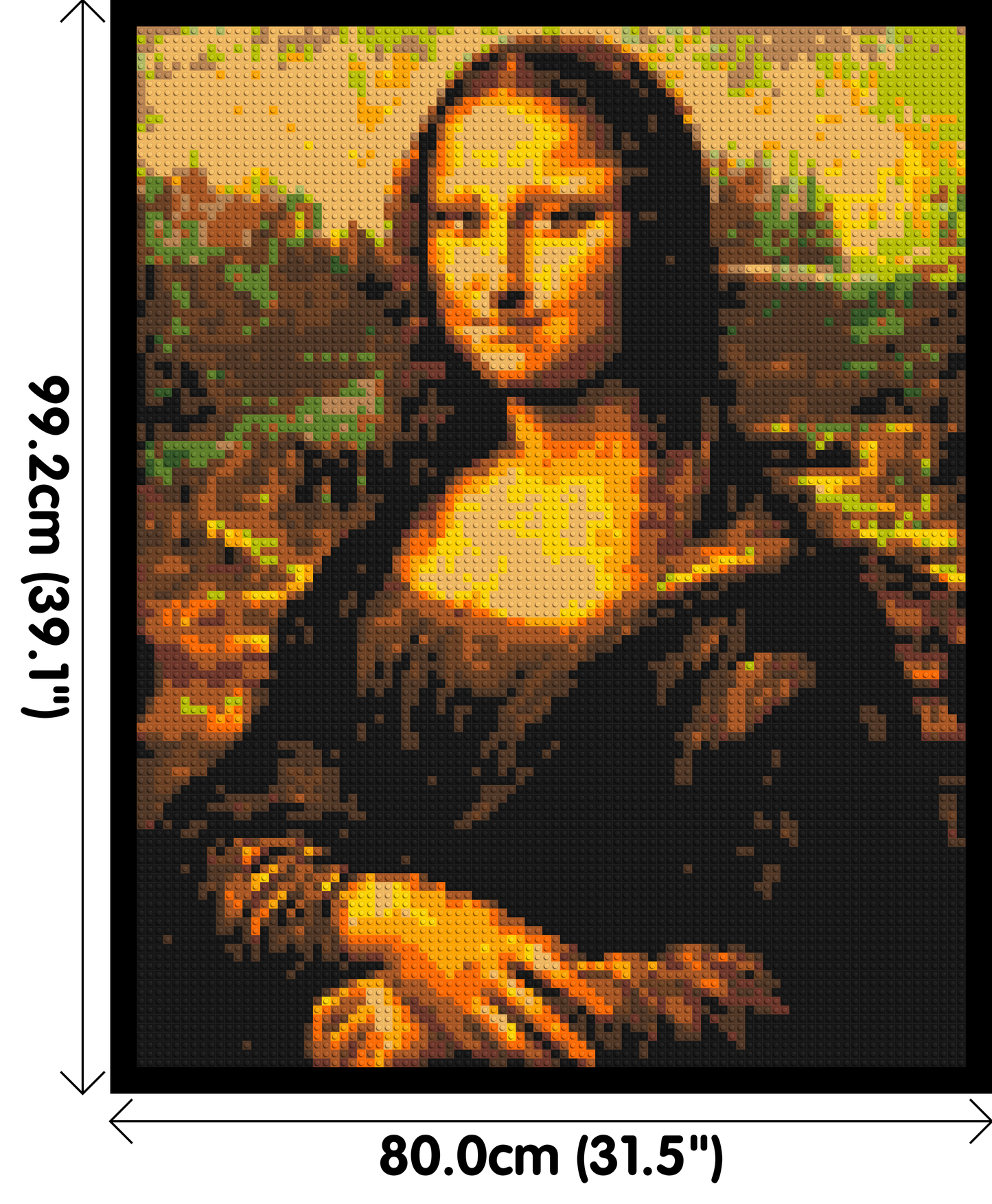 The Mona Lisa by Leonardo Da Vinci - Brick Art Mosaic Kit 4x5 large