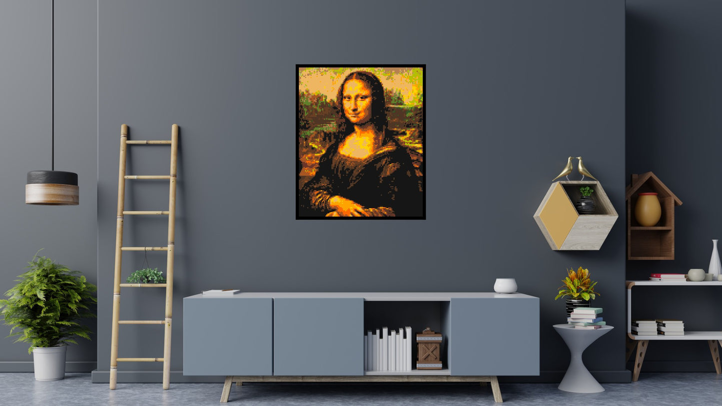 The Mona Lisa by Leonardo Da Vinci - Brick Art Mosaic Kit 5x6 large