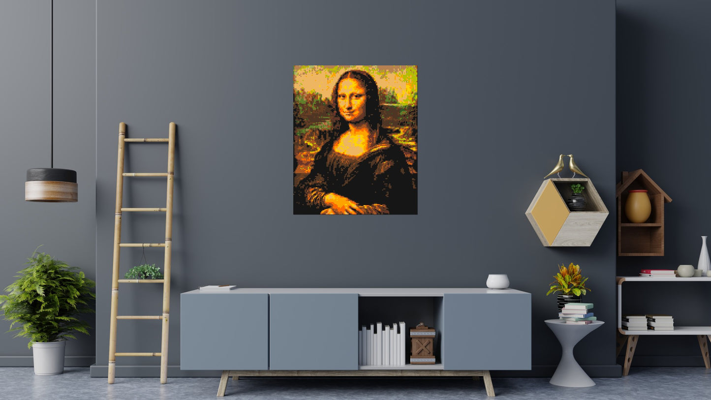 The Mona Lisa by Leonardo Da Vinci - Brick Art Mosaic Kit 5x6 large