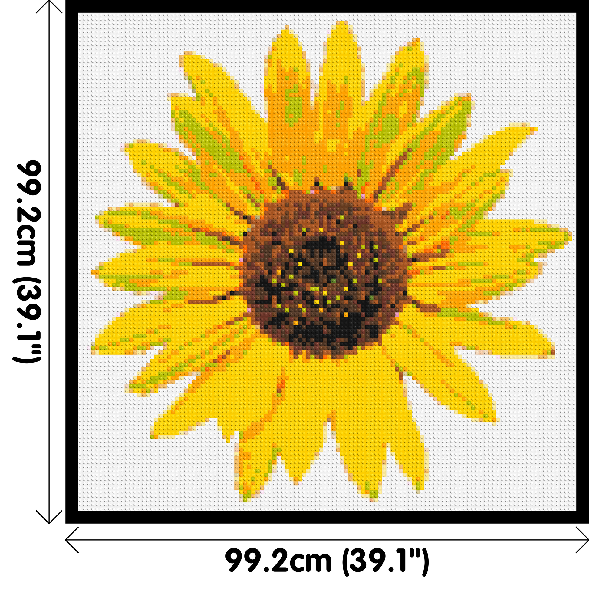Sunflower - Brick Art Mosaic Kit 5x5 dimensions with frame