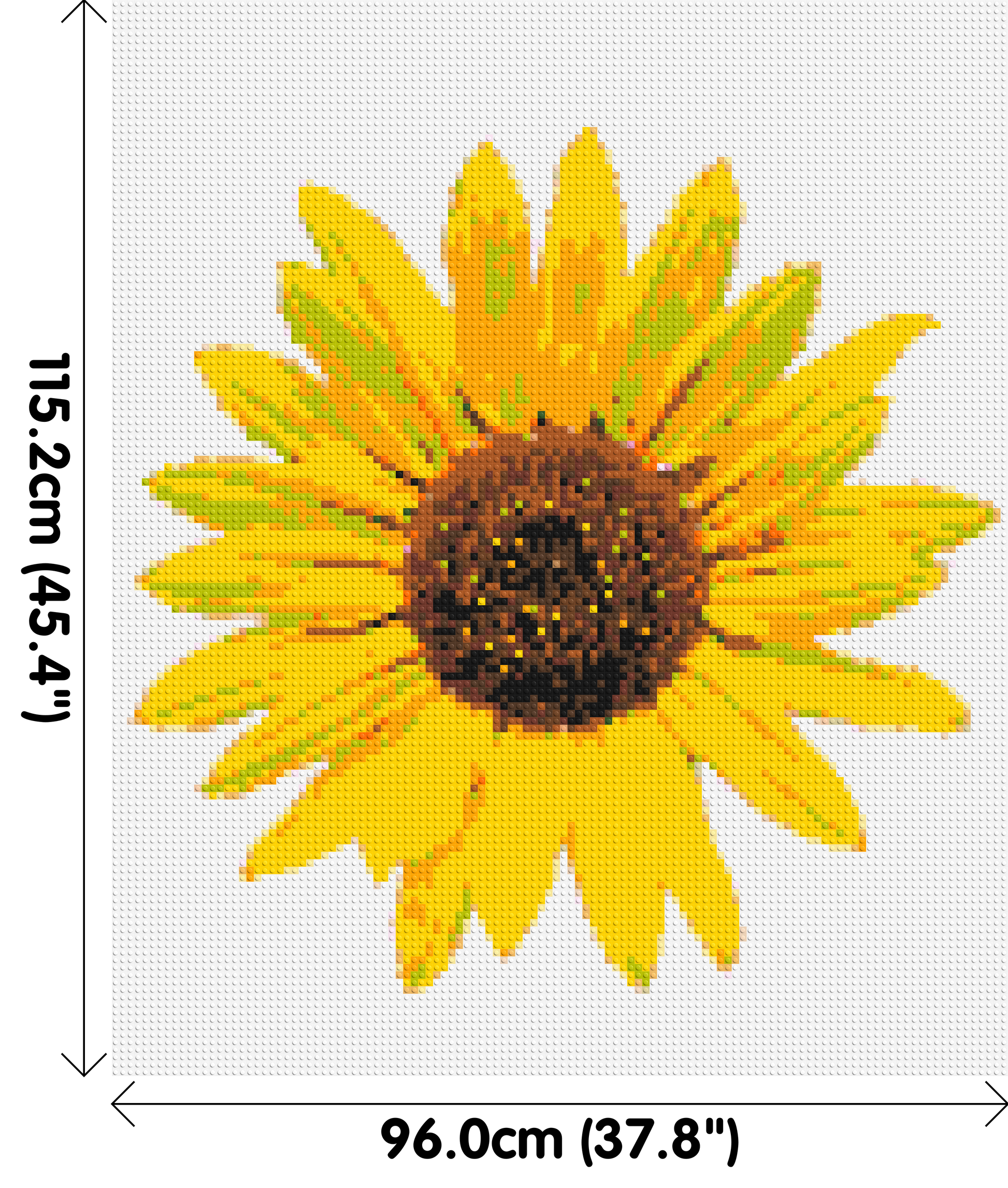 Sunflower - Brick Art Mosaic Kit 5x6 dimensions