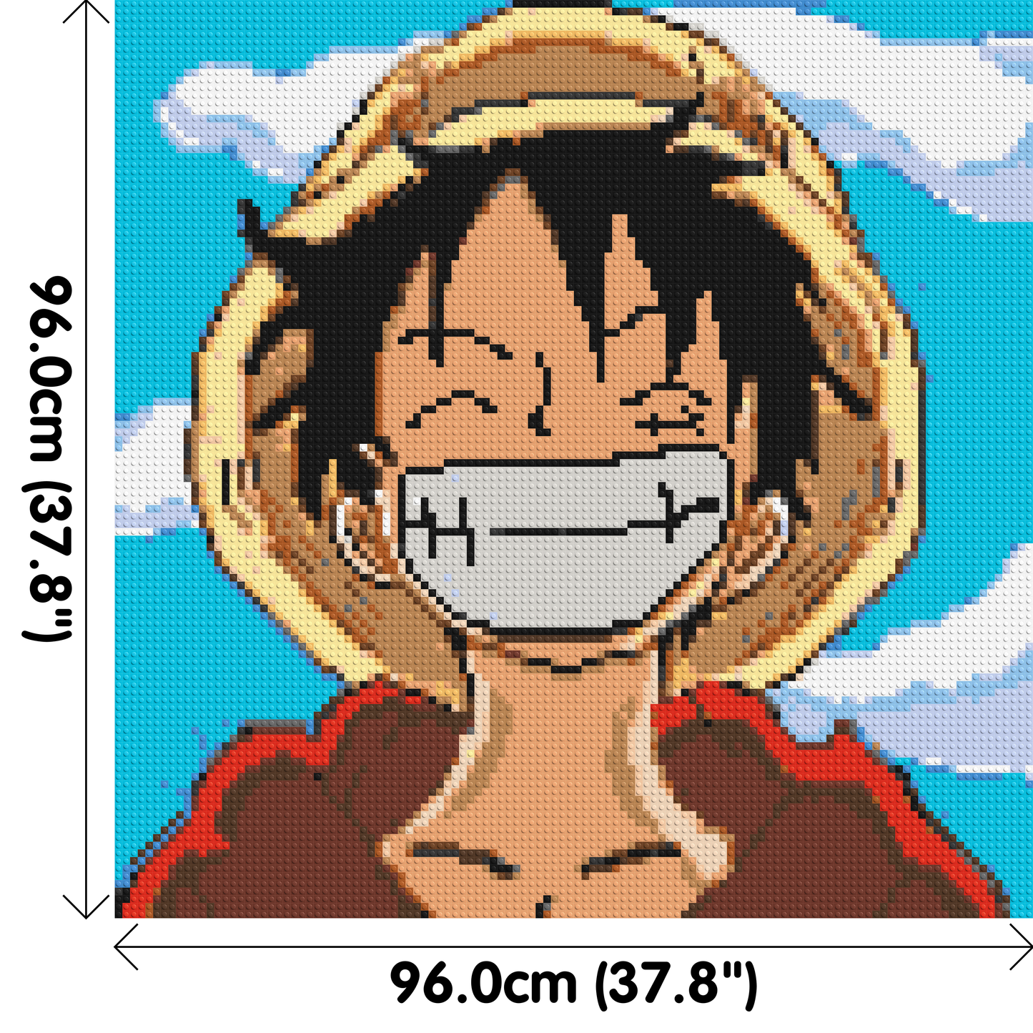 Monkey D. Luffy Pixel Art - Brick Art Mosaic Kit 5x5 large