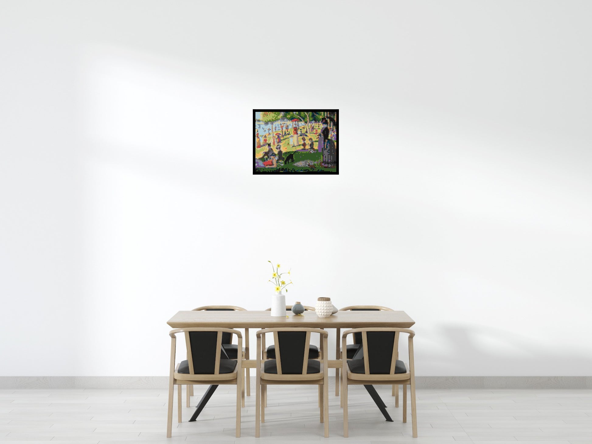 A Sunday Afternoon on the Island of La Grande Jatte By Georges Seurat - Brick Art Mosaic Kit 4x3 scene with frame