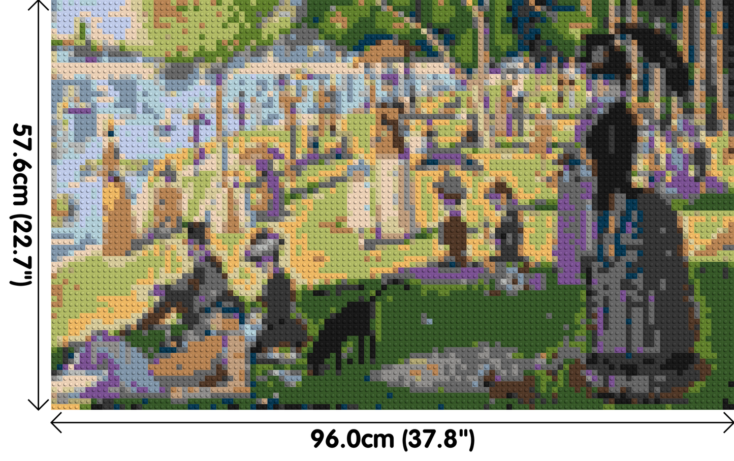 A Sunday Afternoon on the Island of La Grande Jatte By Georges Seurat - Brick Art Mosaic Kit 5x3 large