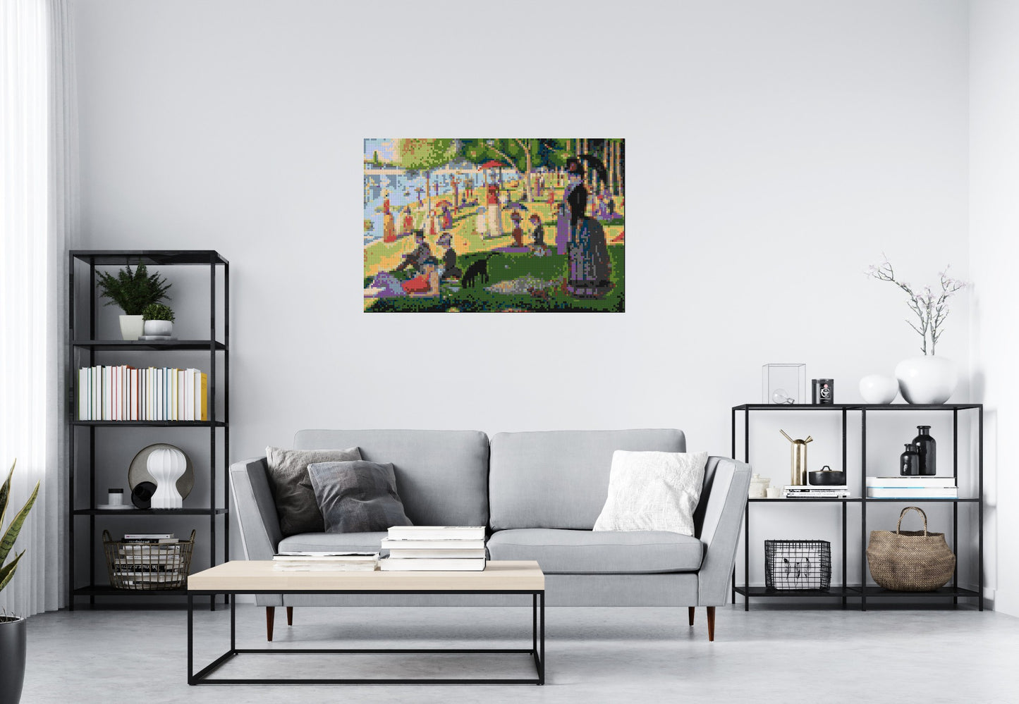 A Sunday Afternoon on the Island of La Grande Jatte By Georges Seurat - Brick Art Mosaic Kit 6x4 large