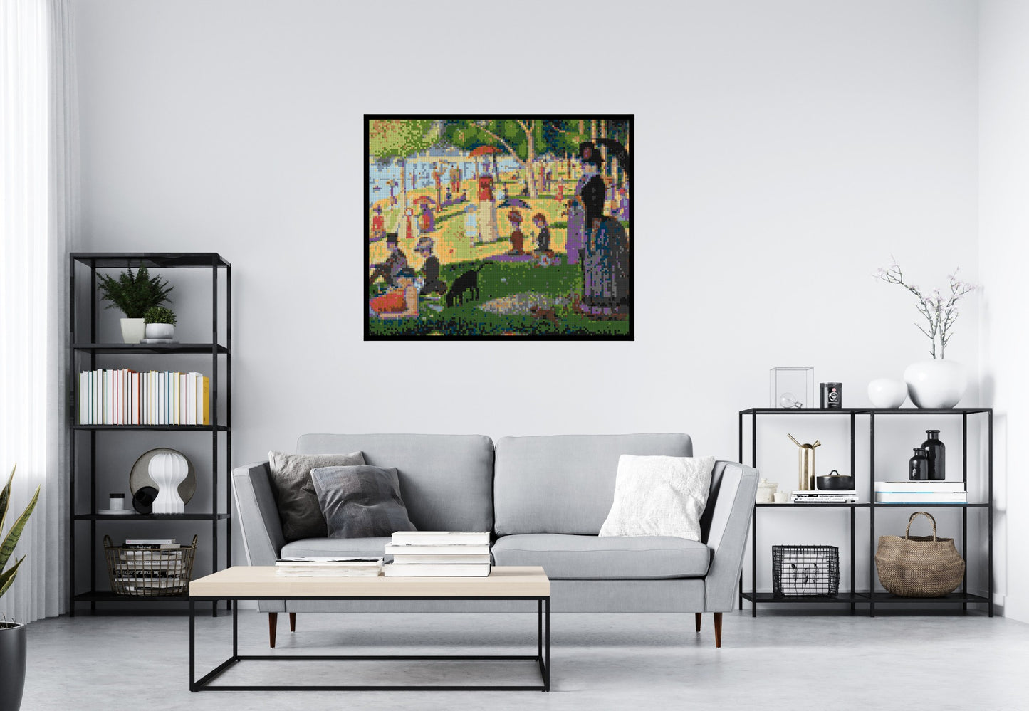 A Sunday Afternoon on the Island of La Grande Jatte By Georges Seurat - Brick Art Mosaic Kit 6x5 large