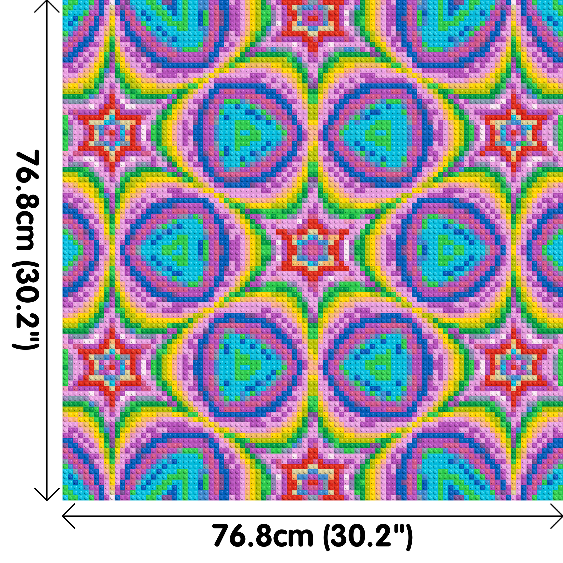 Abstract Pattern #2 - Brick Art Mosaic Kit 4x4 dimensions