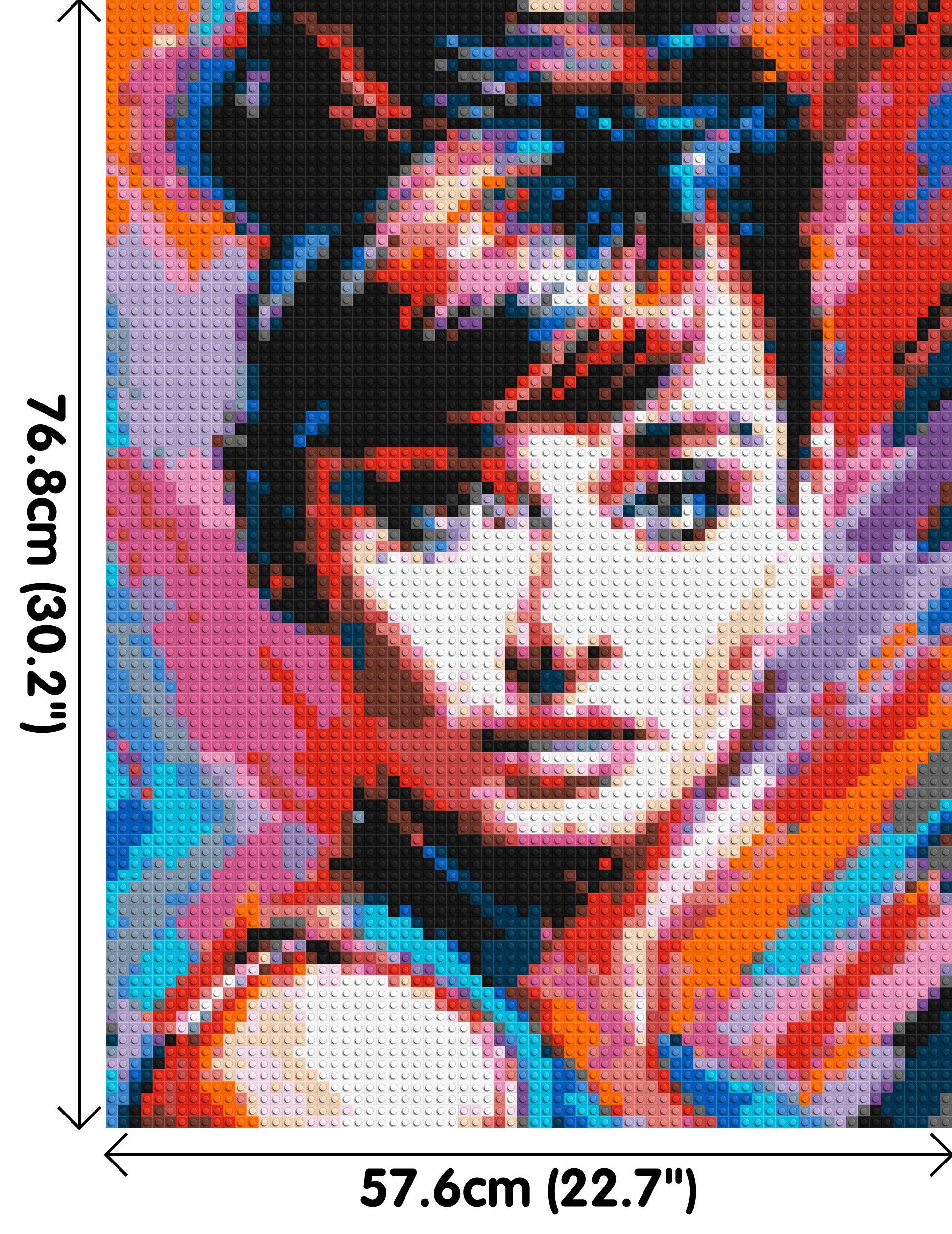 Audrey Hepburn - Brick Art Mosaic Kit 3x4 dimensions