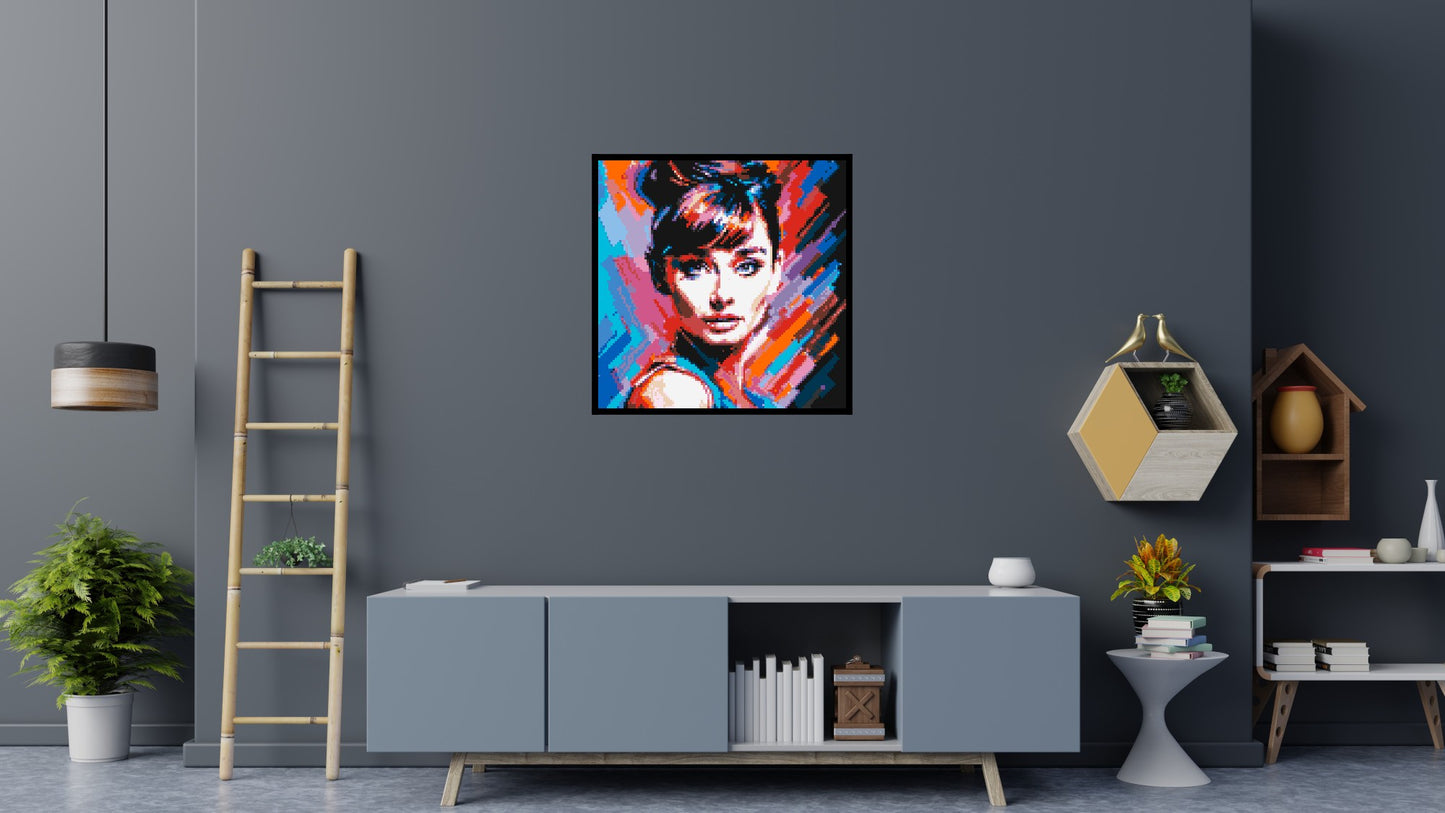 Audrey Hepburn - Brick Art Mosaic Kit 5x5 large