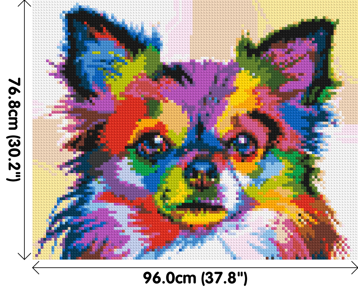 Chihuahua Colourful Pop Art - Brick Art Mosaic Kit 5x4 large