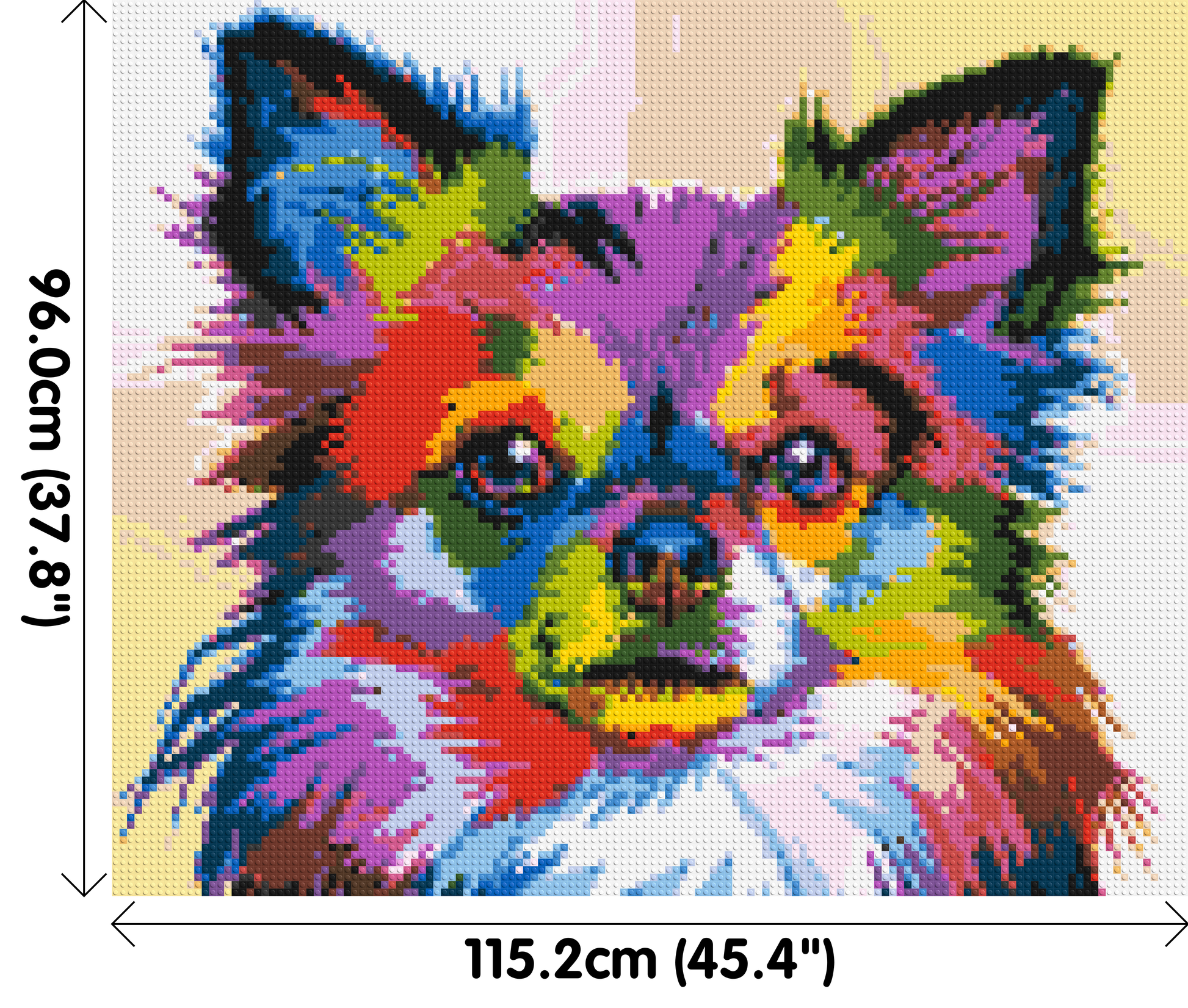 Chihuahua Colourful Pop Art - Brick Art Mosaic Kit 6x5 dimensions