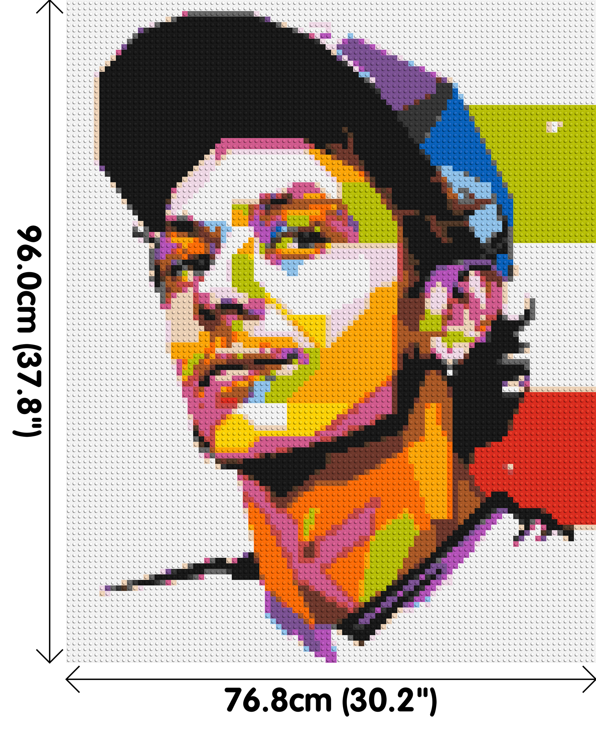 Valentino Rossi #2 - Brick Art Mosaic Kit 4x5 dimensions