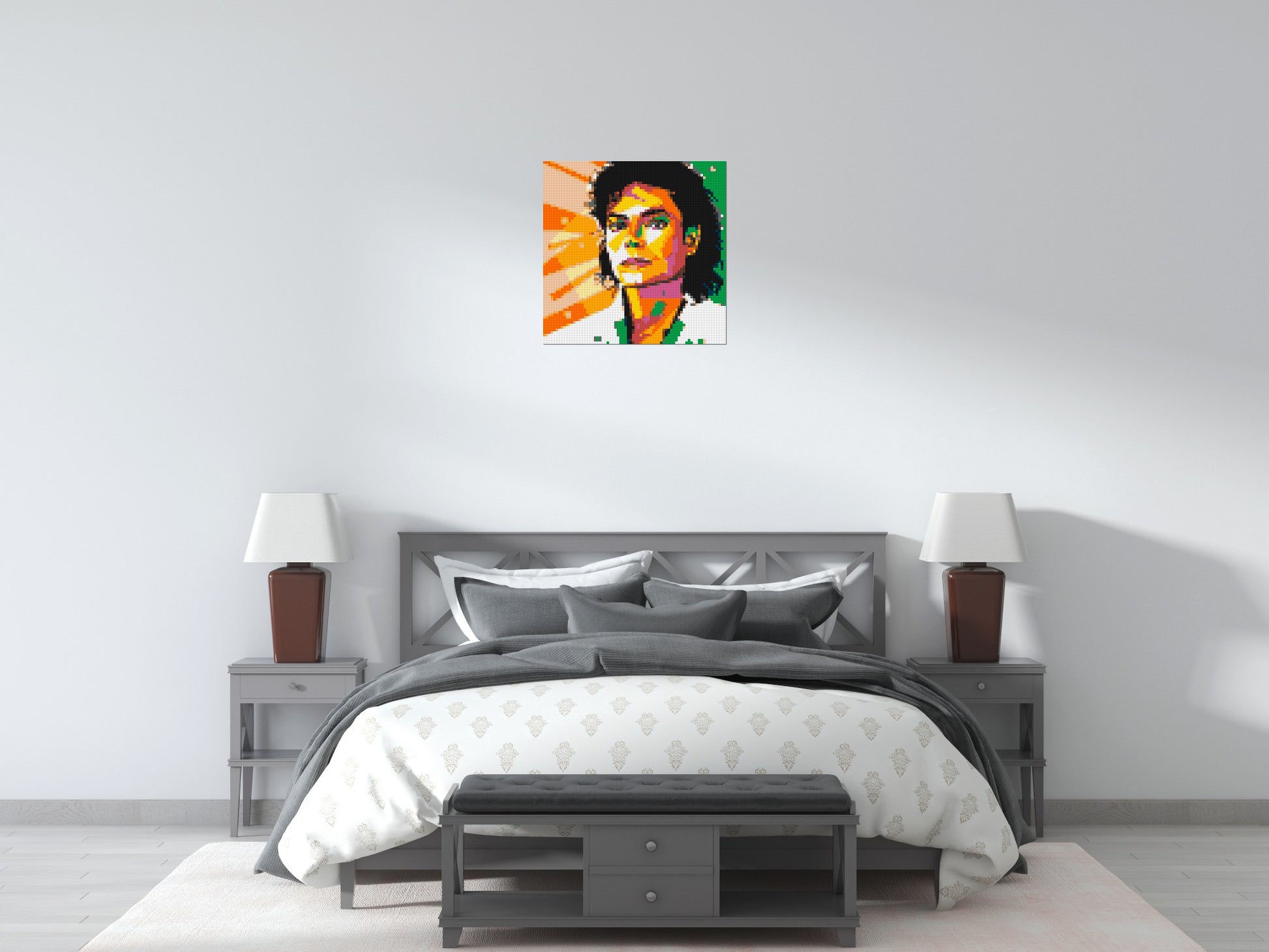 Michael Jackson - Brick Art Mosaic Kit 3x3 scene