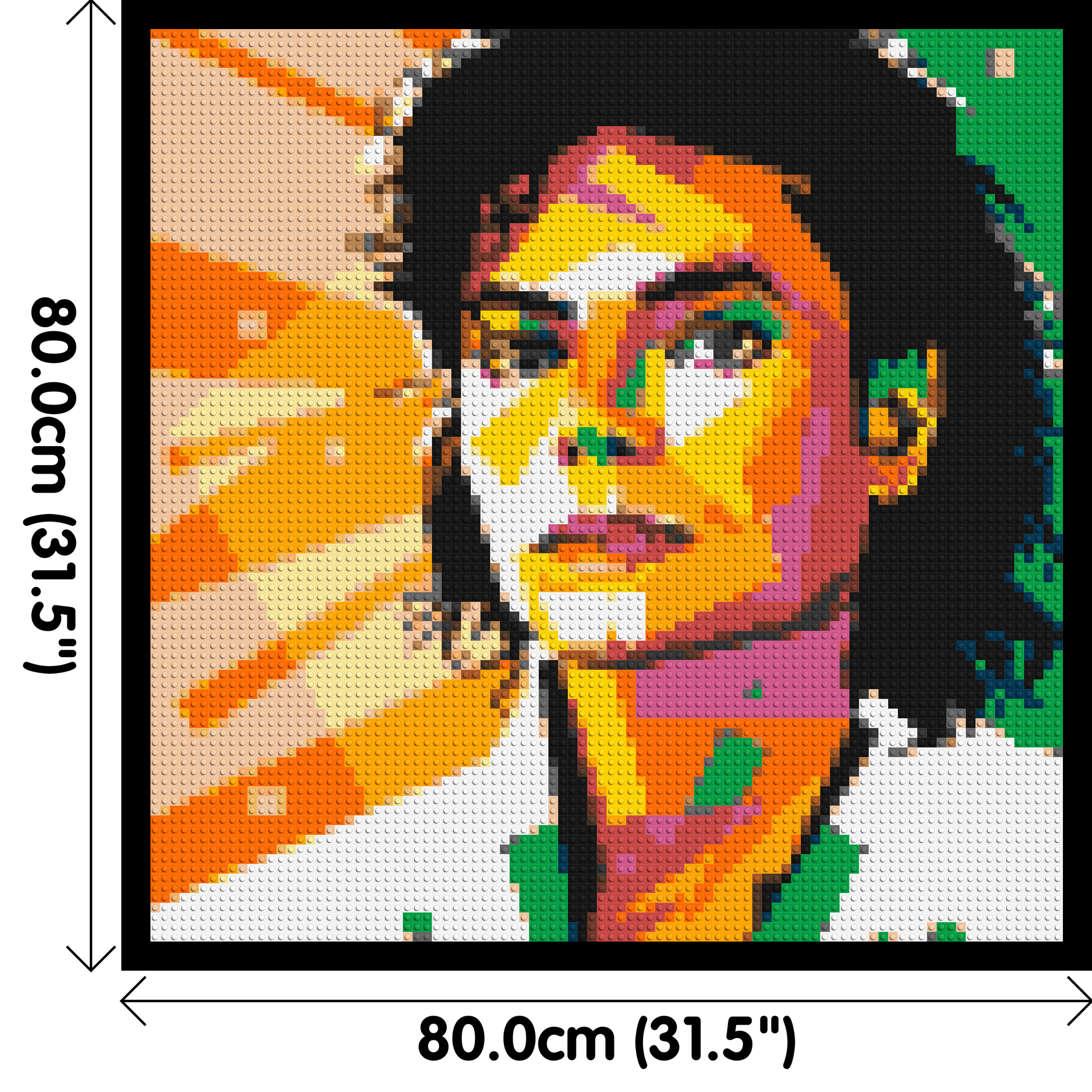 Michael Jackson - Brick Art Mosaic Kit 4x4 dimensions with frame