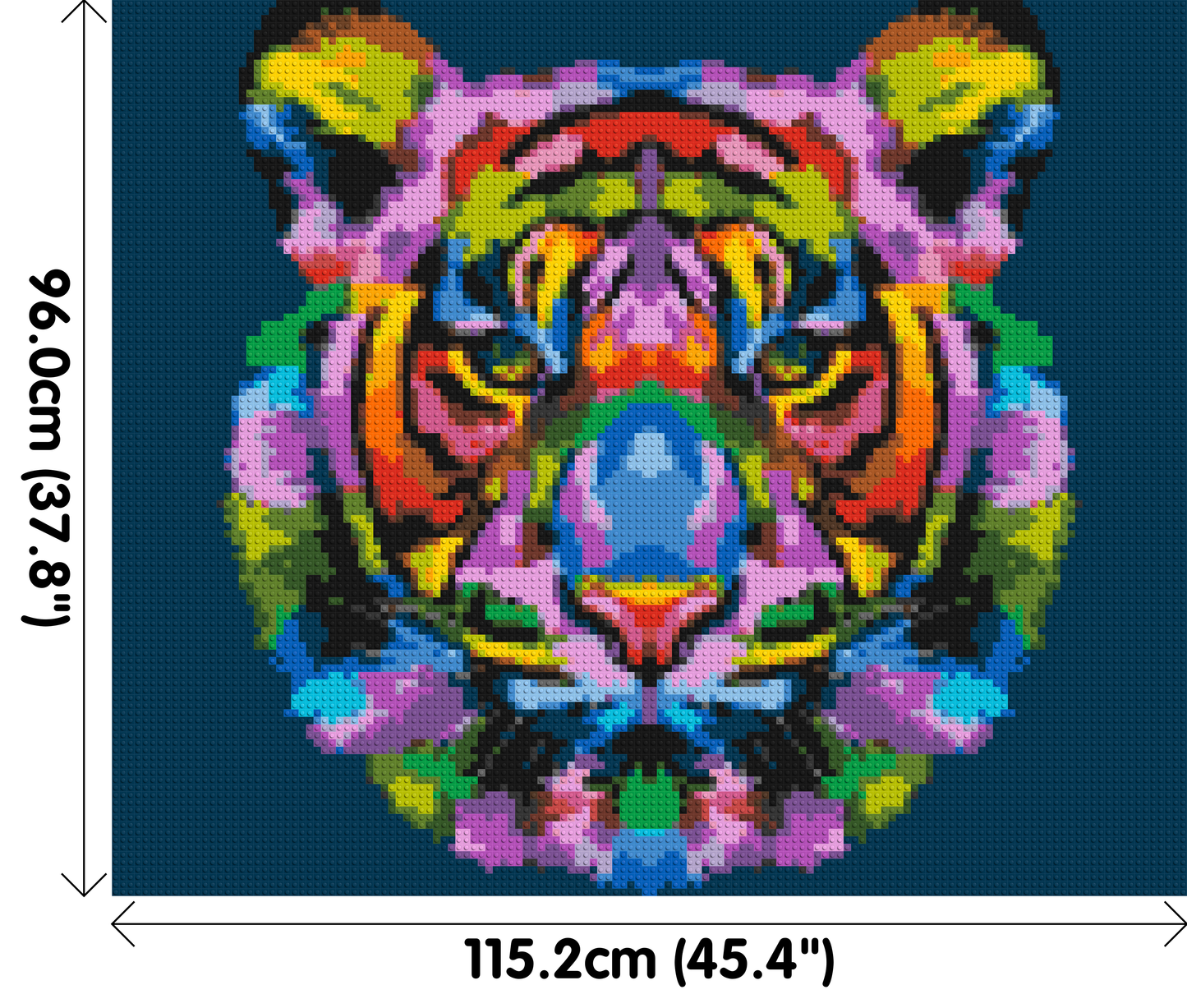 Tiger Colourful Pop Art - Brick Art Mosaic Kit 6x5 large