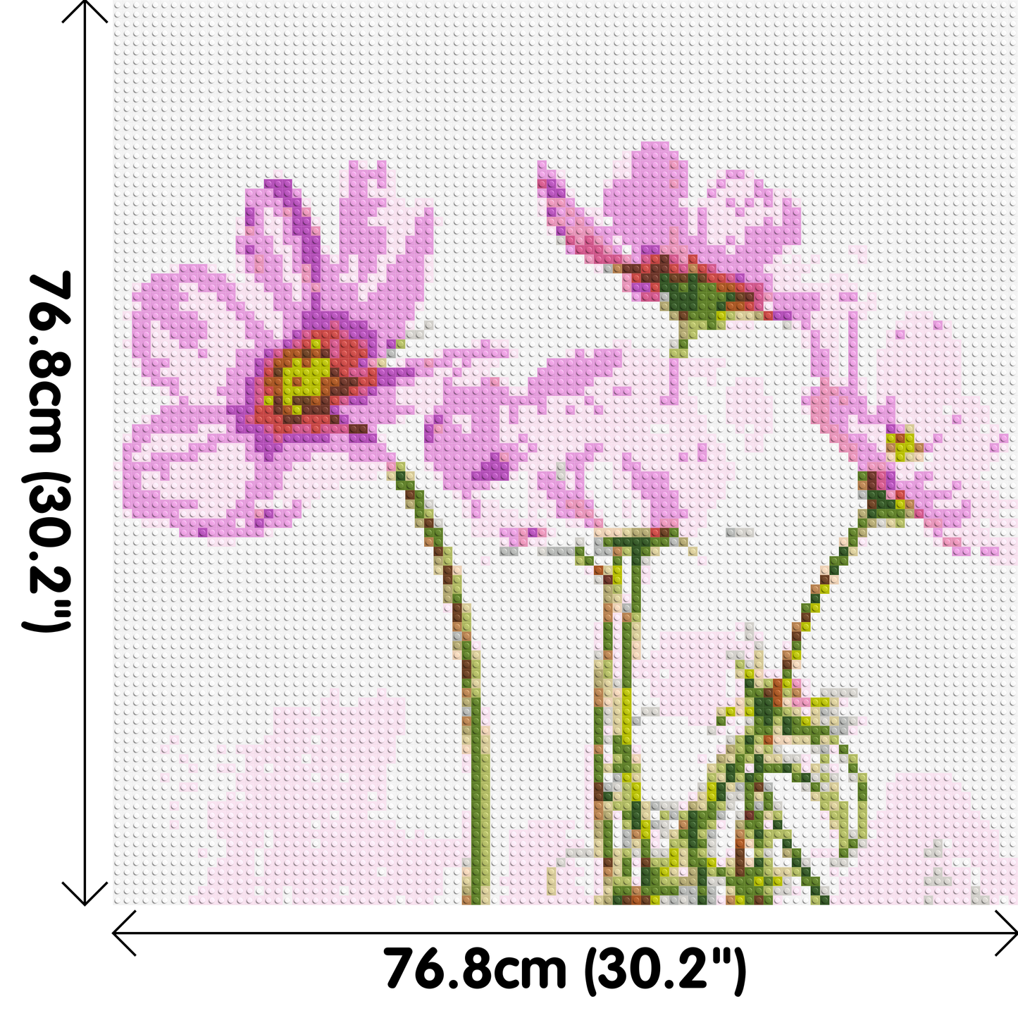 Pink Cosmea - Brick Art Mosaic Kit 4x4 large