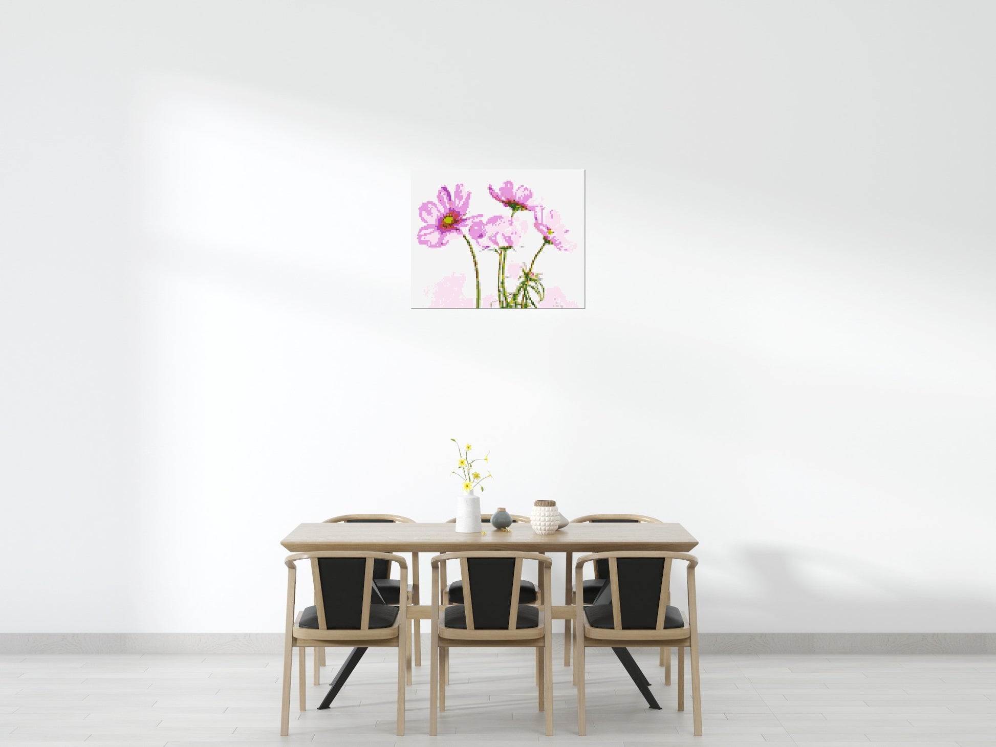 Pink Cosmea - Brick Art Mosaic Kit 5x4 scene