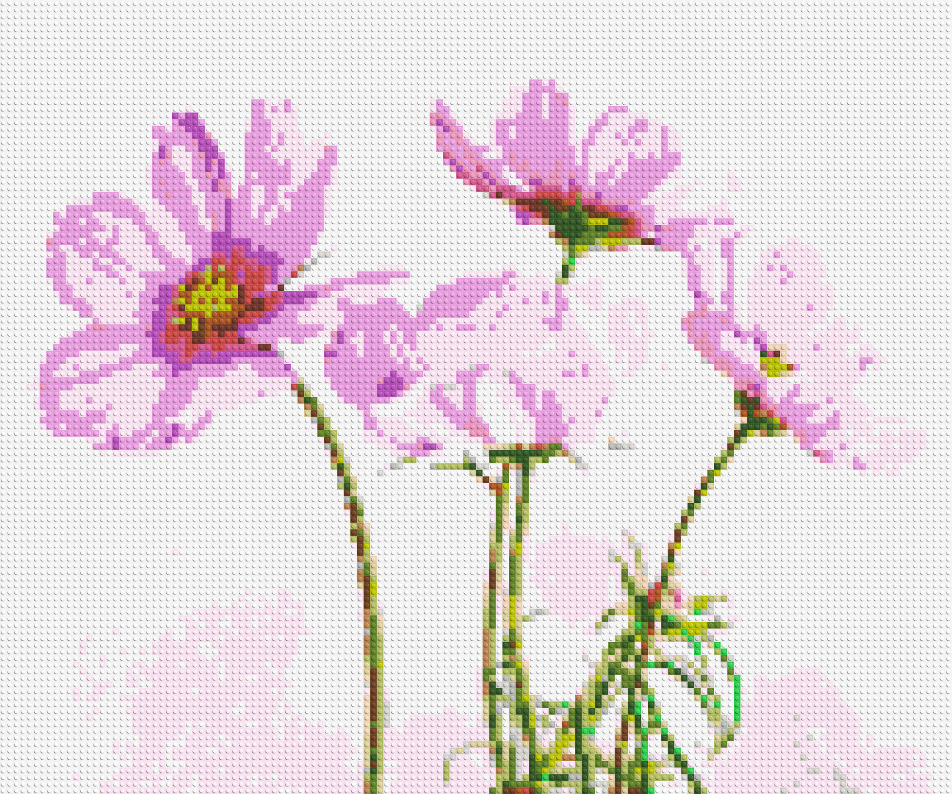 Pink Cosmea - Brick Art Mosaic Kit 6x5 large