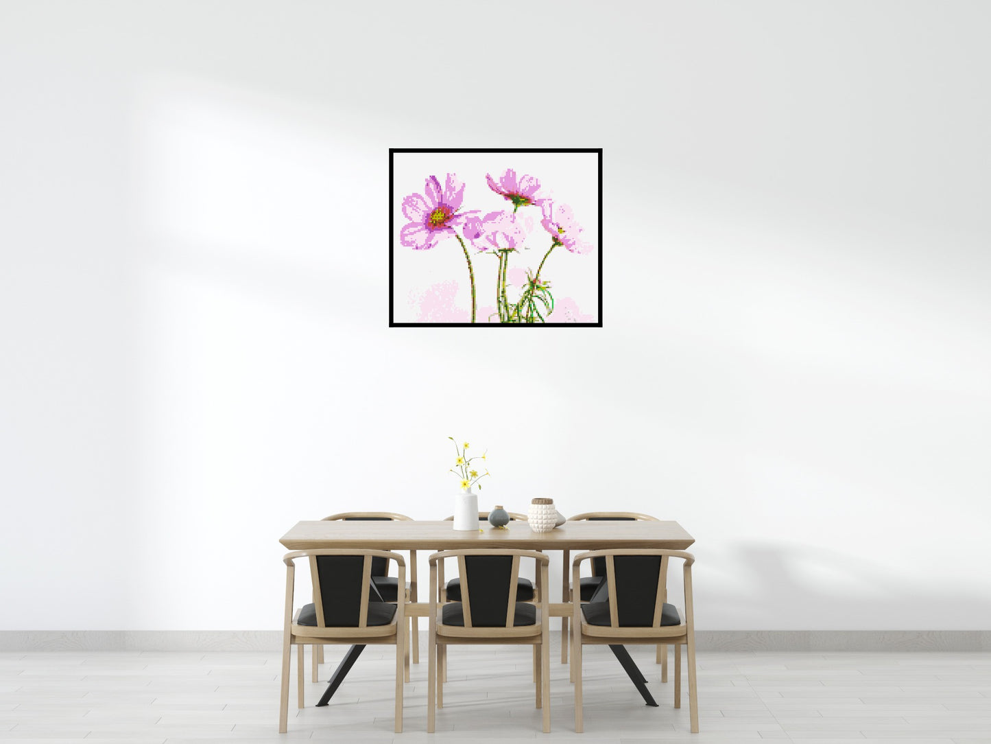 Pink Cosmea - Brick Art Mosaic Kit 6x5 large