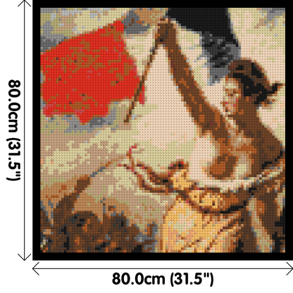 Detail of Liberty Leading The People by Eugène Delacroix  - Brick Art Mosaic Kit 4x4 large