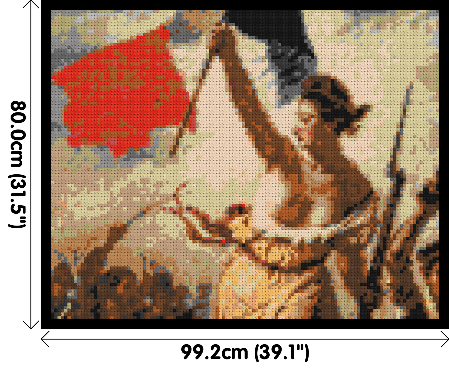 Detail of Liberty Leading The People by Eugène Delacroix  - Brick Art Mosaic Kit 5x4 large